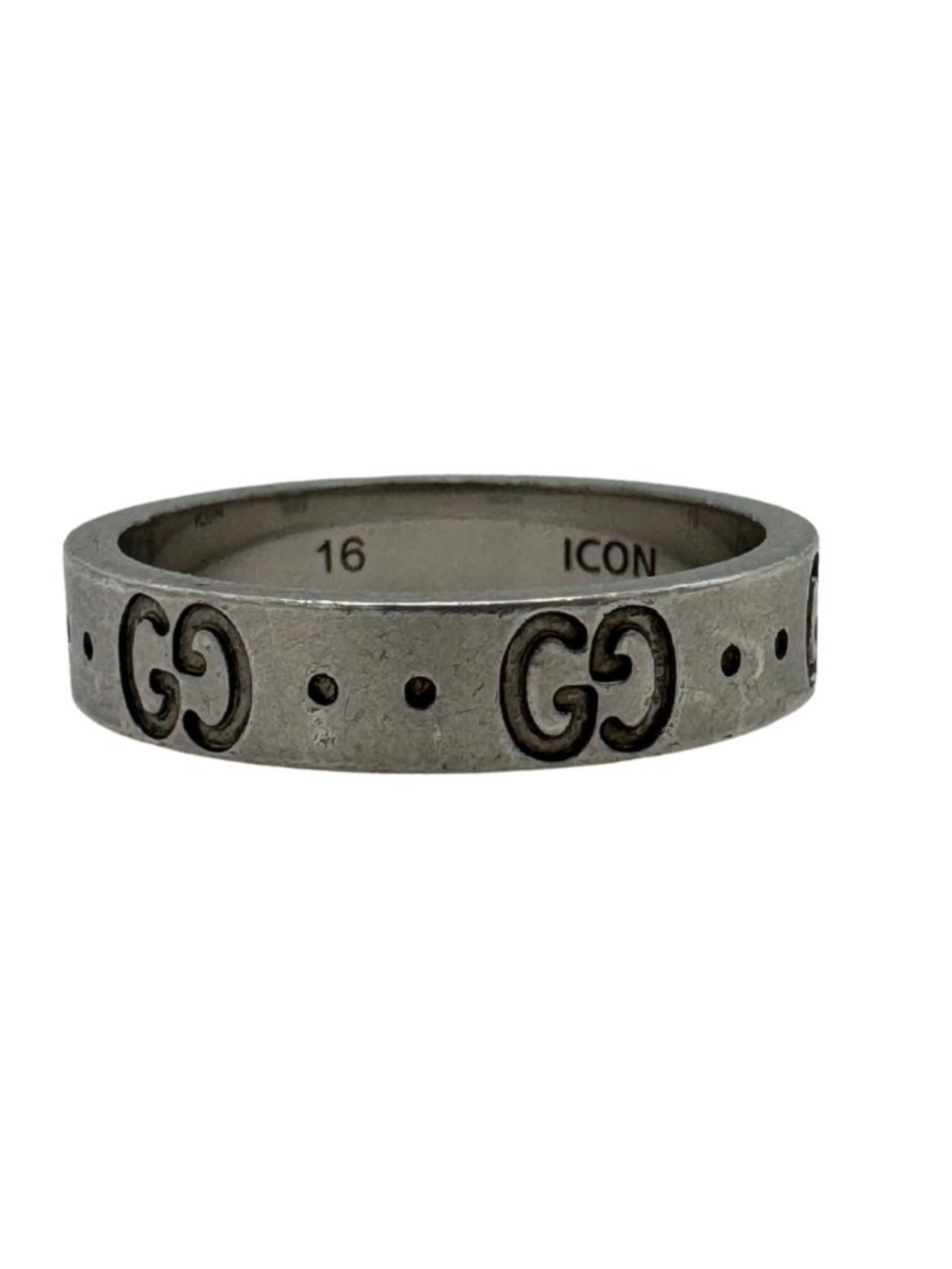 Gucci Icon Ring 18K White Gold (Au 750) Gucci