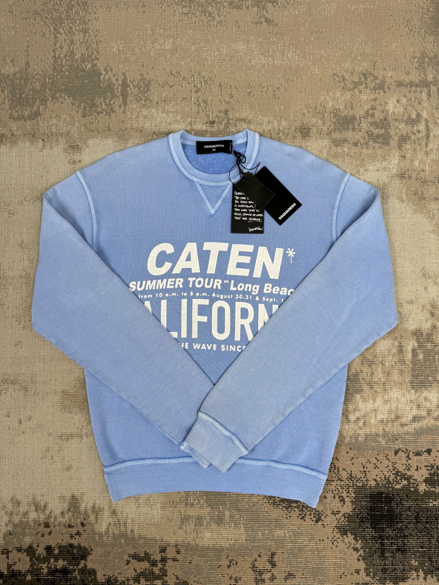 Dsquared2 Caten California Logo Sweatshirt - Baby Blue (Unused) Dsquared2