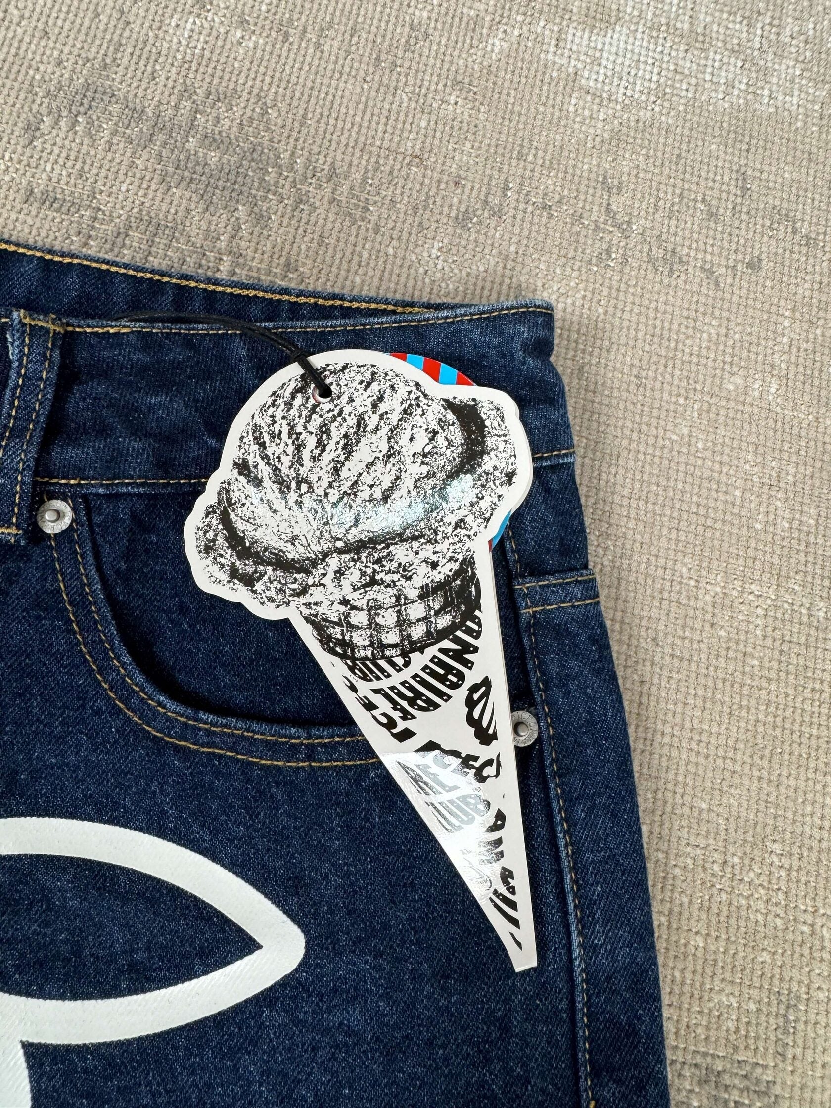 Billionaires Boys Club Ice Cream Running Dog Jeans - Indigo Denim (Unused) Billionaires Boys Club