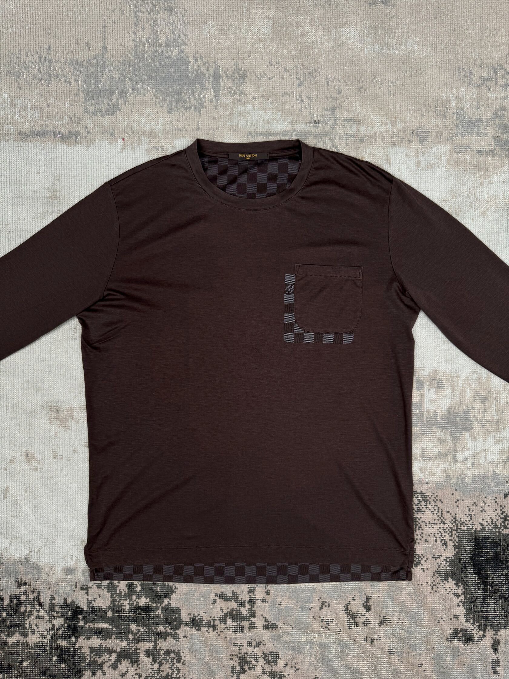 Louis Vuitton Damier Long Sleeved T-Shirt - Brown