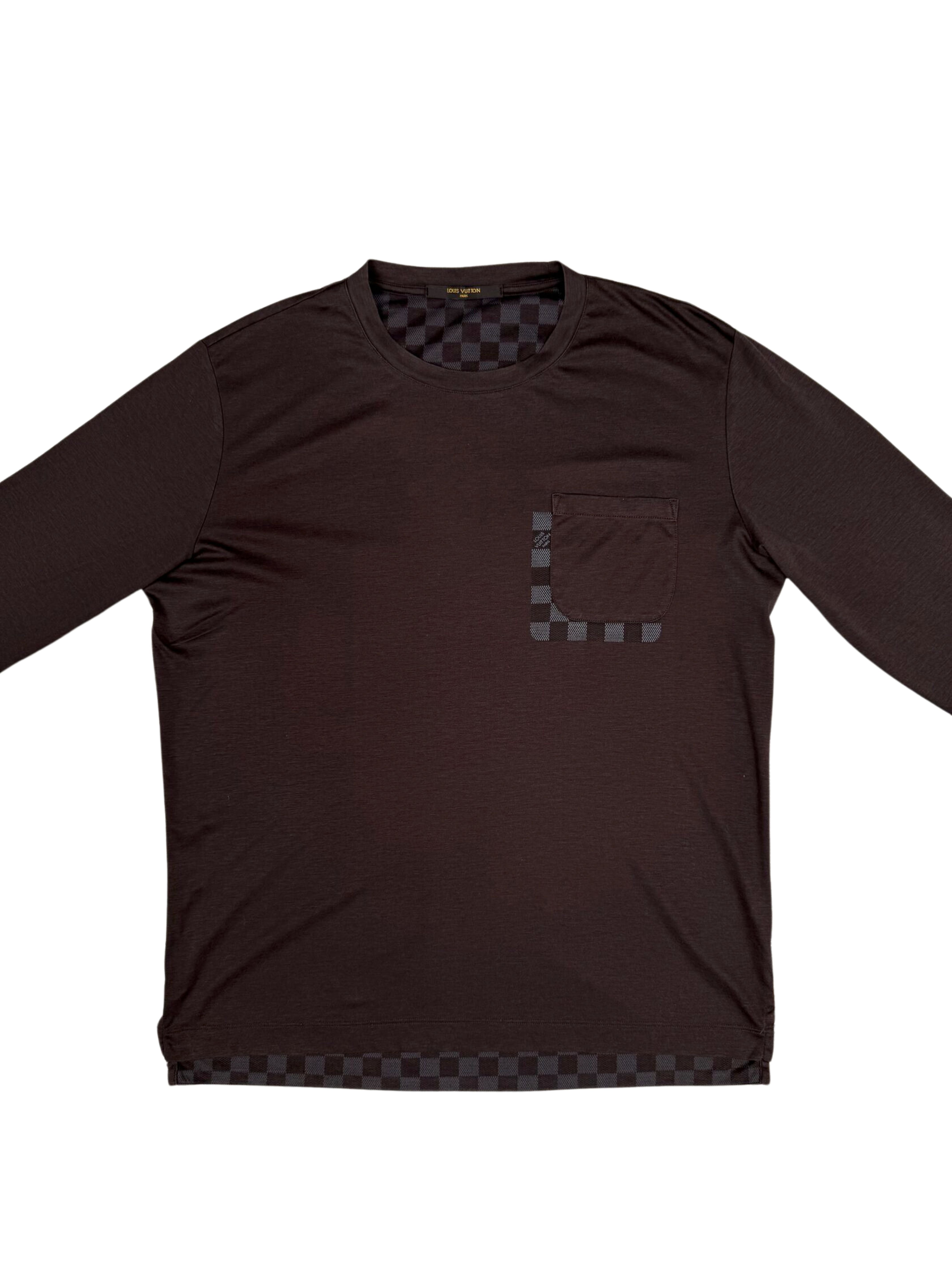 Louis Vuitton Damier Long Sleeved T-Shirt - Brown