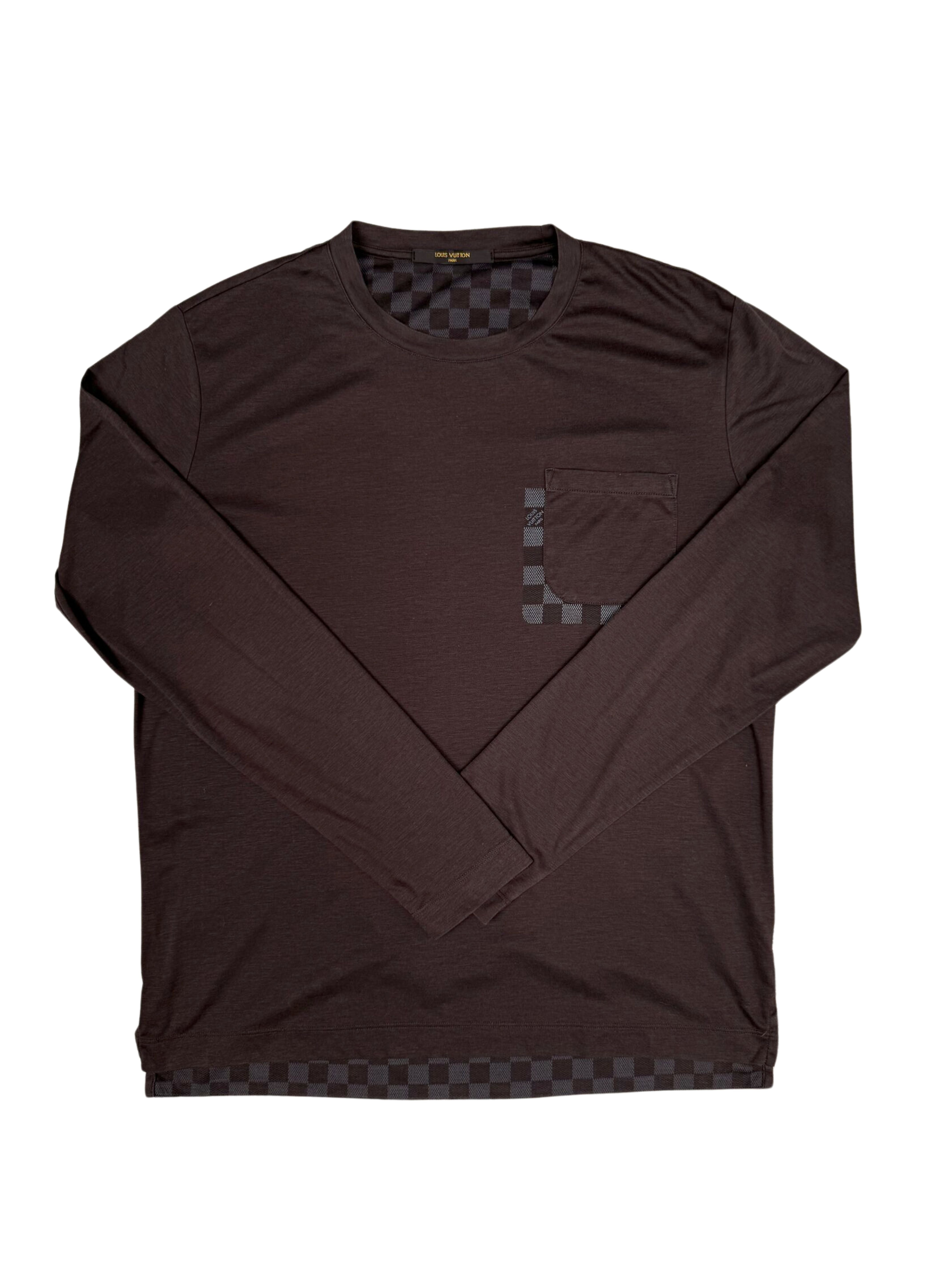 Louis Vuitton Damier Long Sleeved T-Shirt - Brown