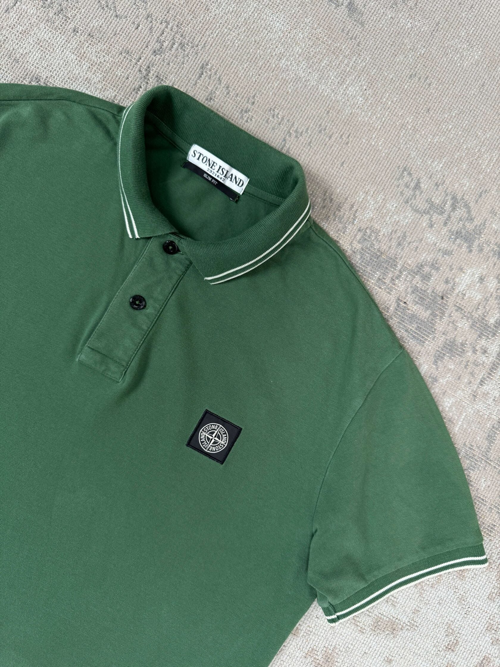 Stone Island Compass Polo Shirt - Green Stone Island