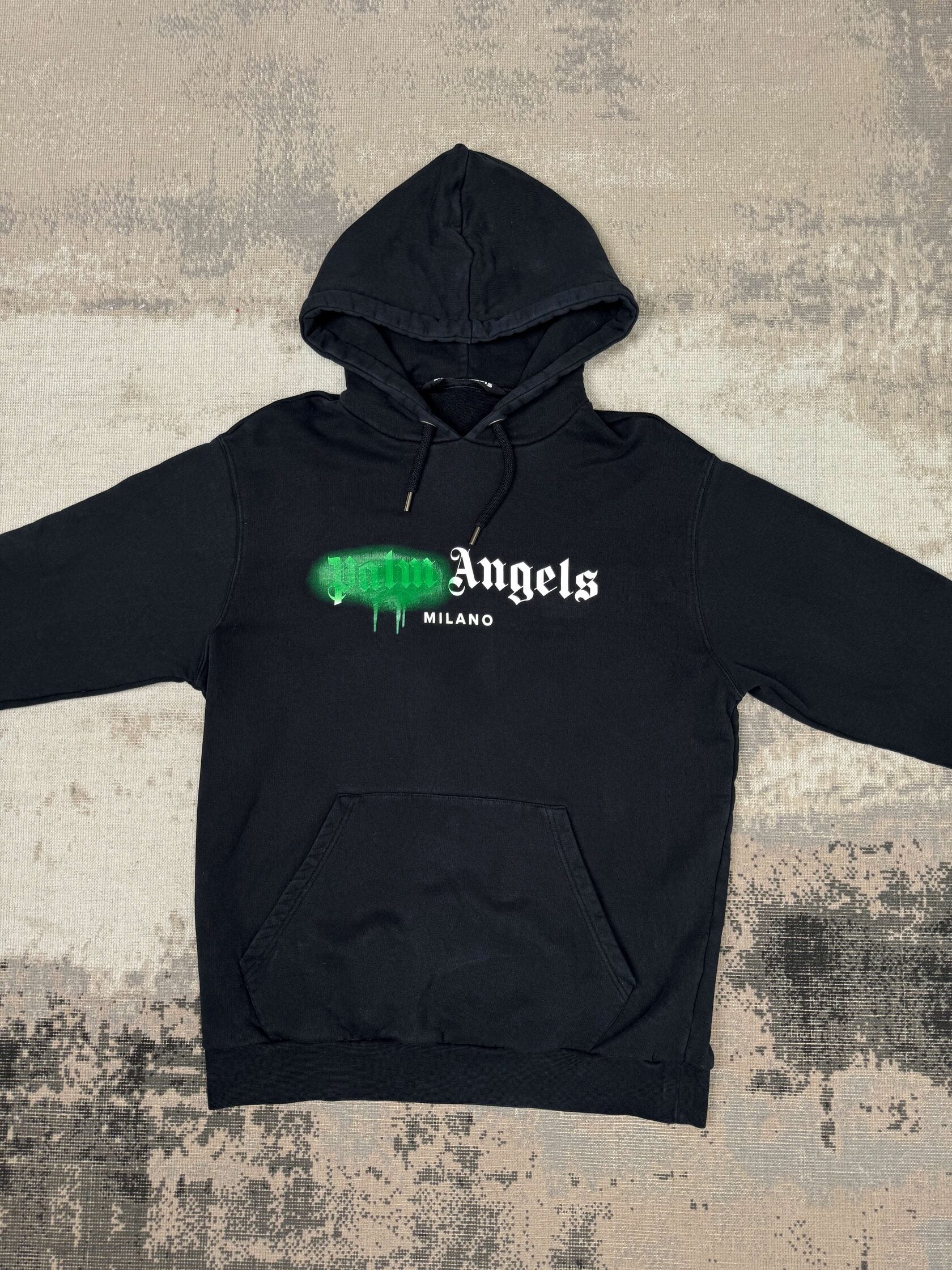 Palm Angels Spray Milano Hoodie - Black Palm Angels