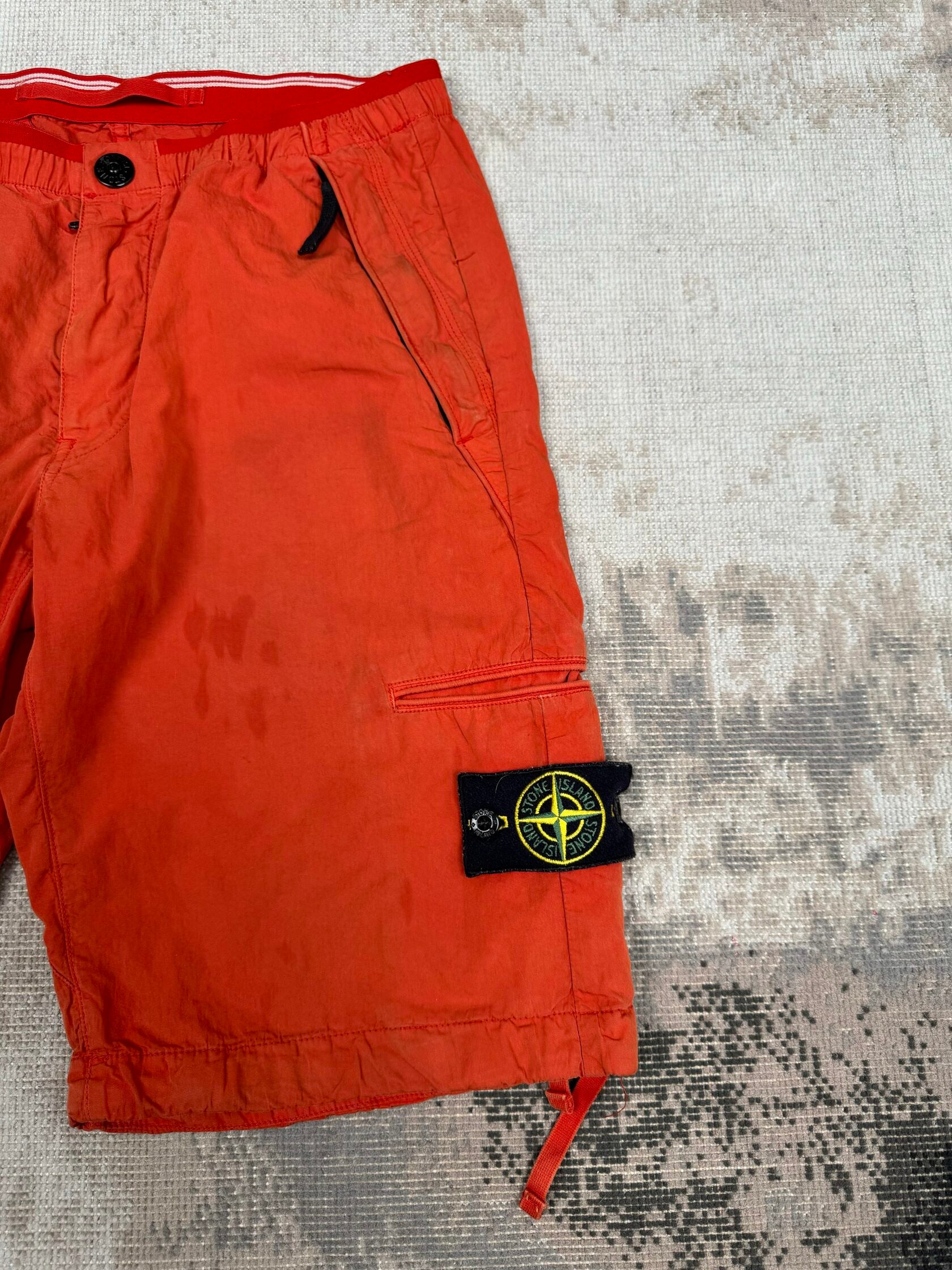 Stone Island Cargo Shorts - Orange