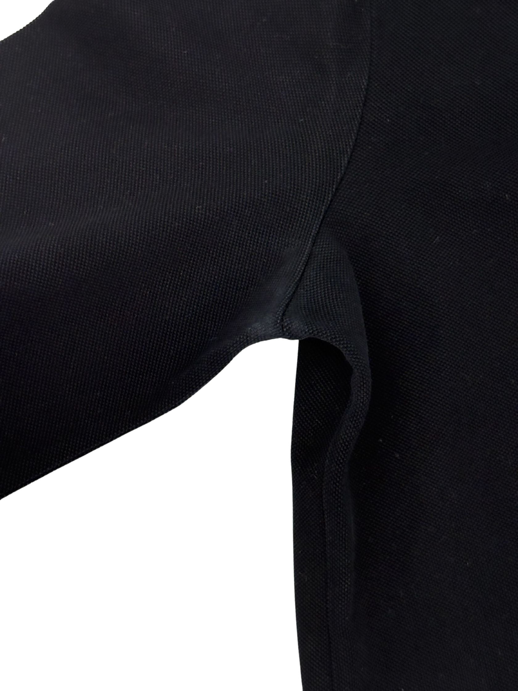 Moncler Maglia Manica Lunga Long Sleeved Polo Shirt - Black Moncler