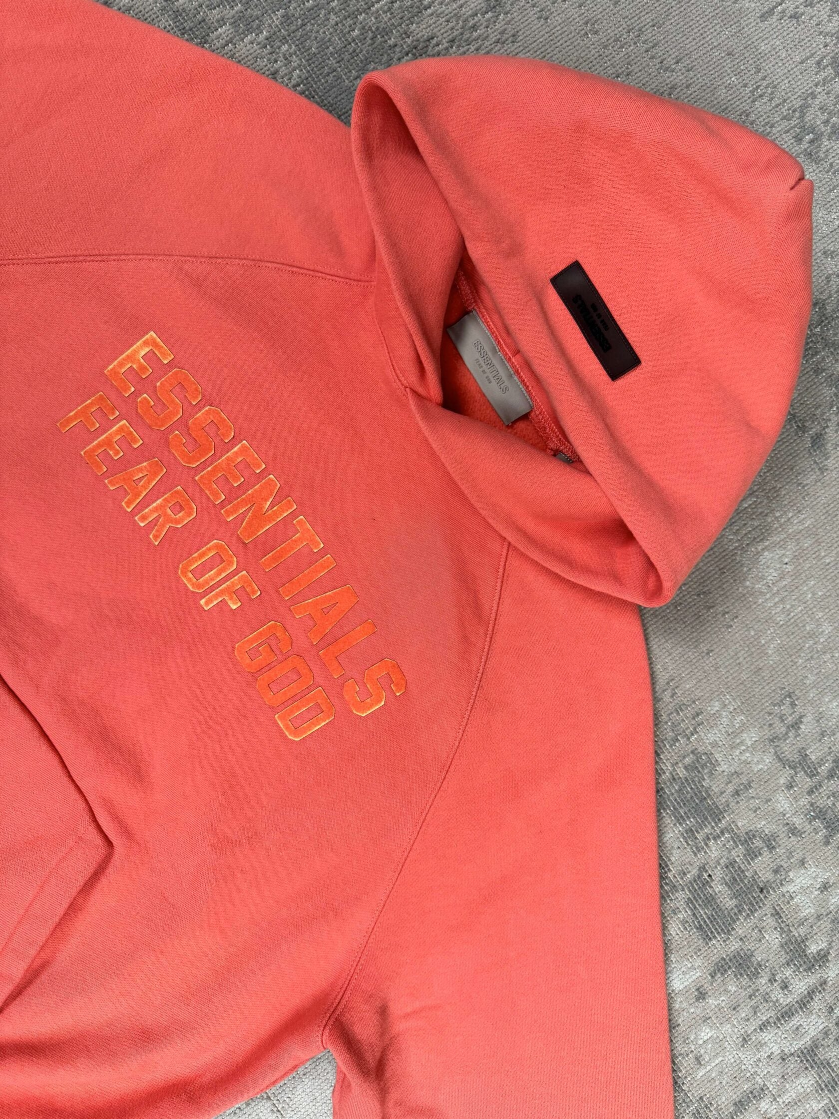 Essentials Fear of God Relaxed Hoodie - Coral Fear of God