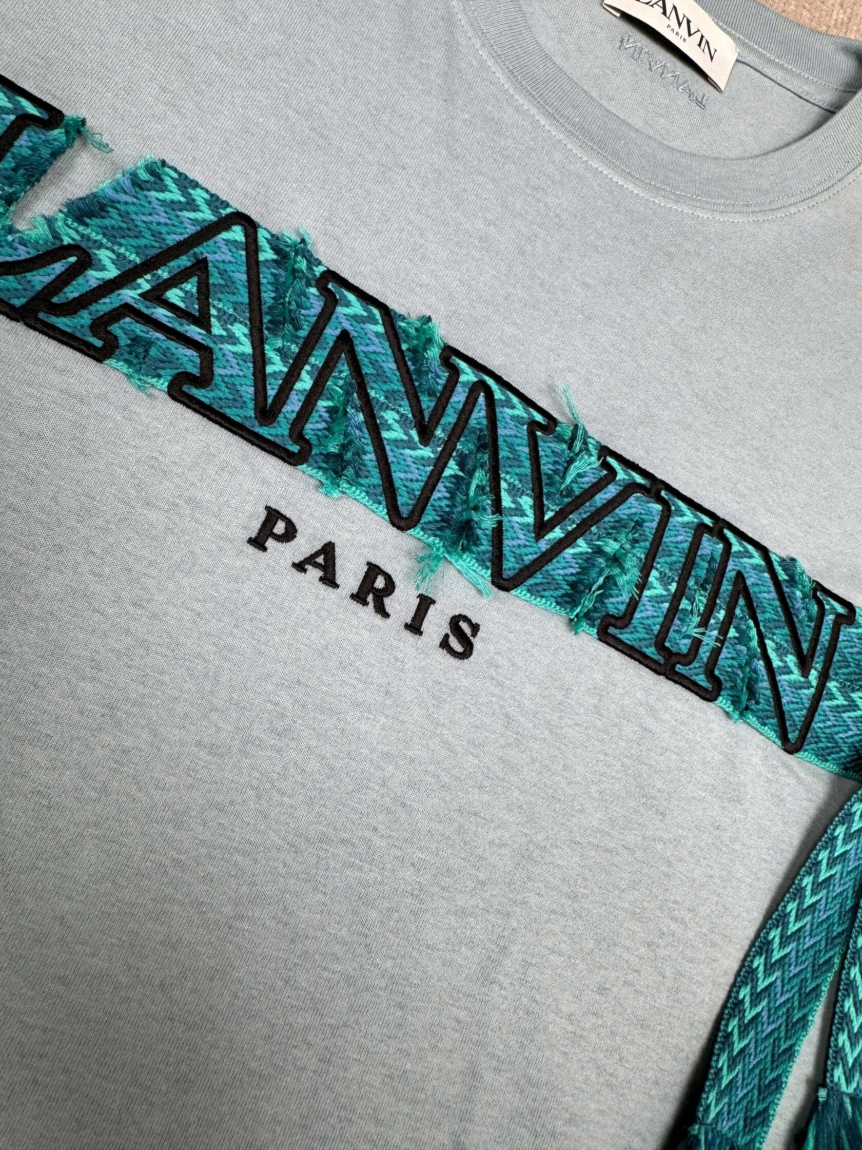 Lanvin Curb Lace Oversized T-Shirt - Blue Lanvin