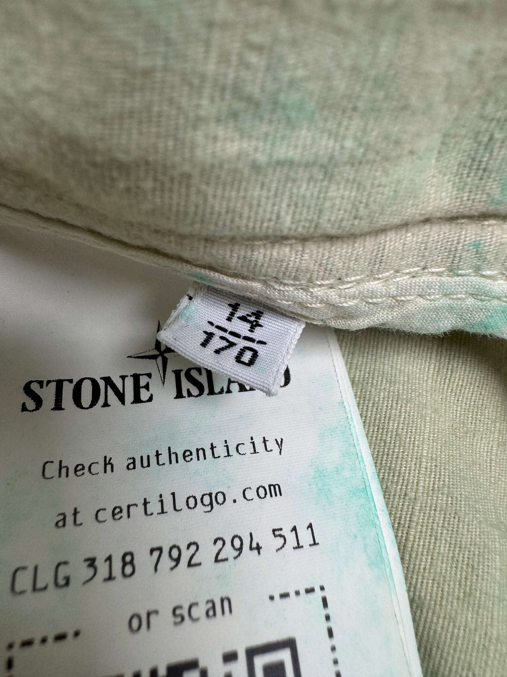 JUNIOR - Stone Island Dust Effect Jacket - Light Green (Unused) Stone Island