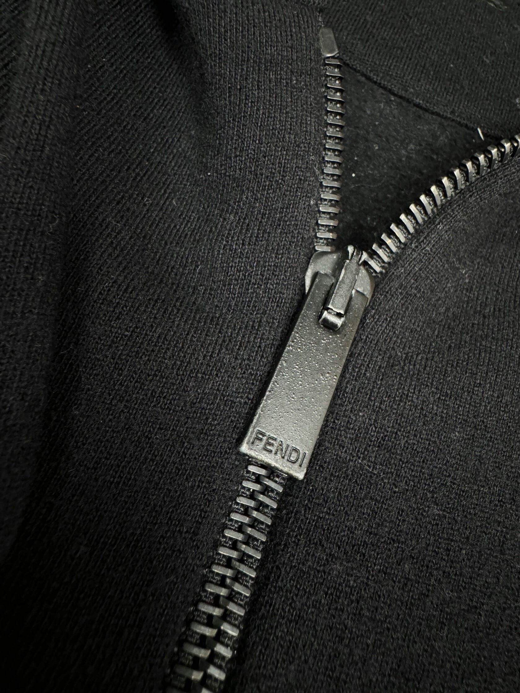 Fendi Monster Eyes Zip-Up Hoodie - Black Fendi