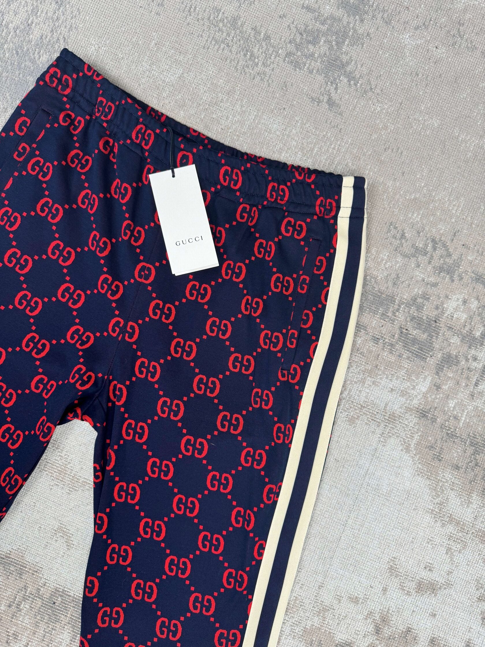 Gucci GG Logo Jacquard Joggers - Navy