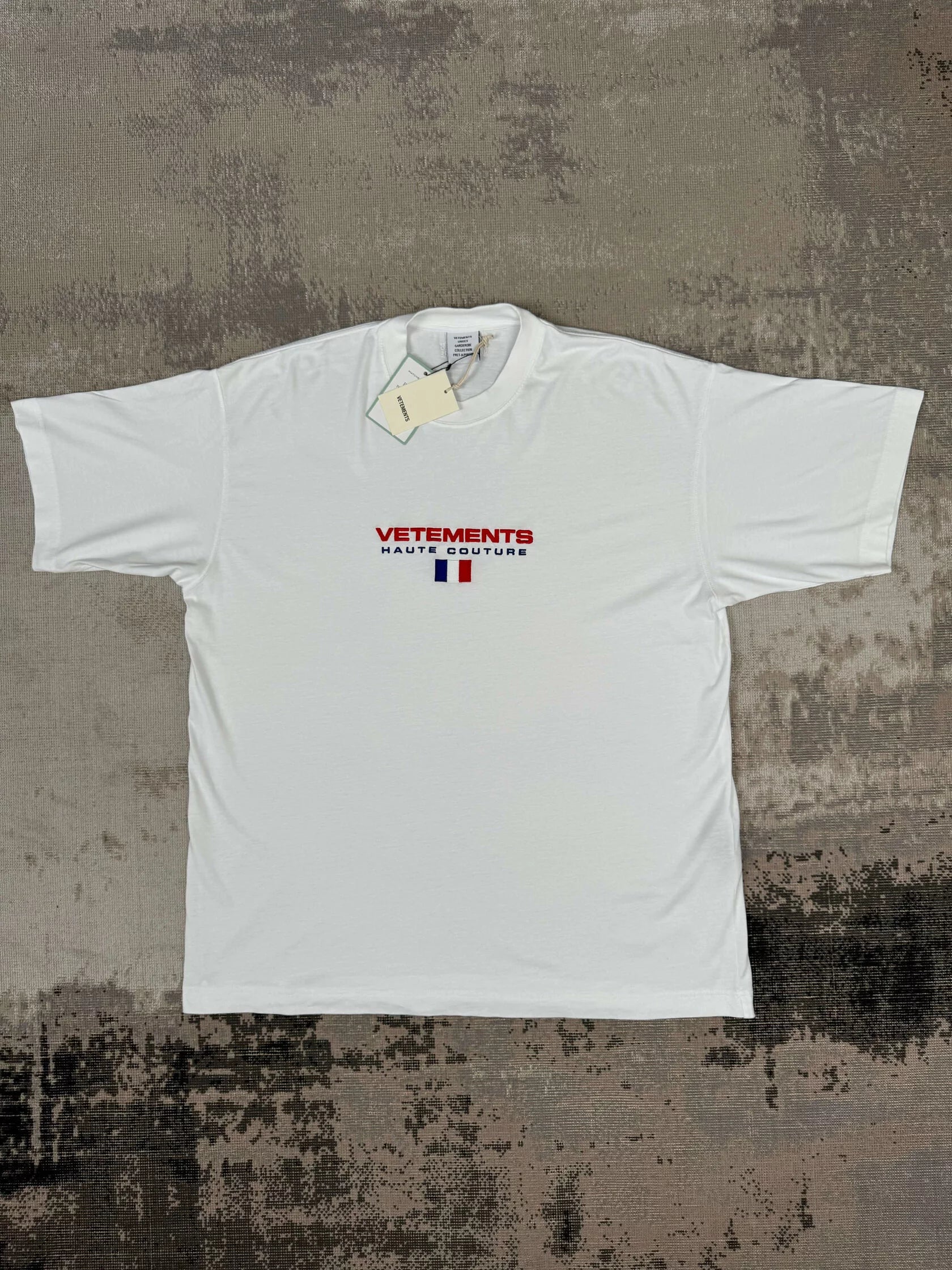 Vetements French Flag Embroidered T-Shirt - White (Unused)