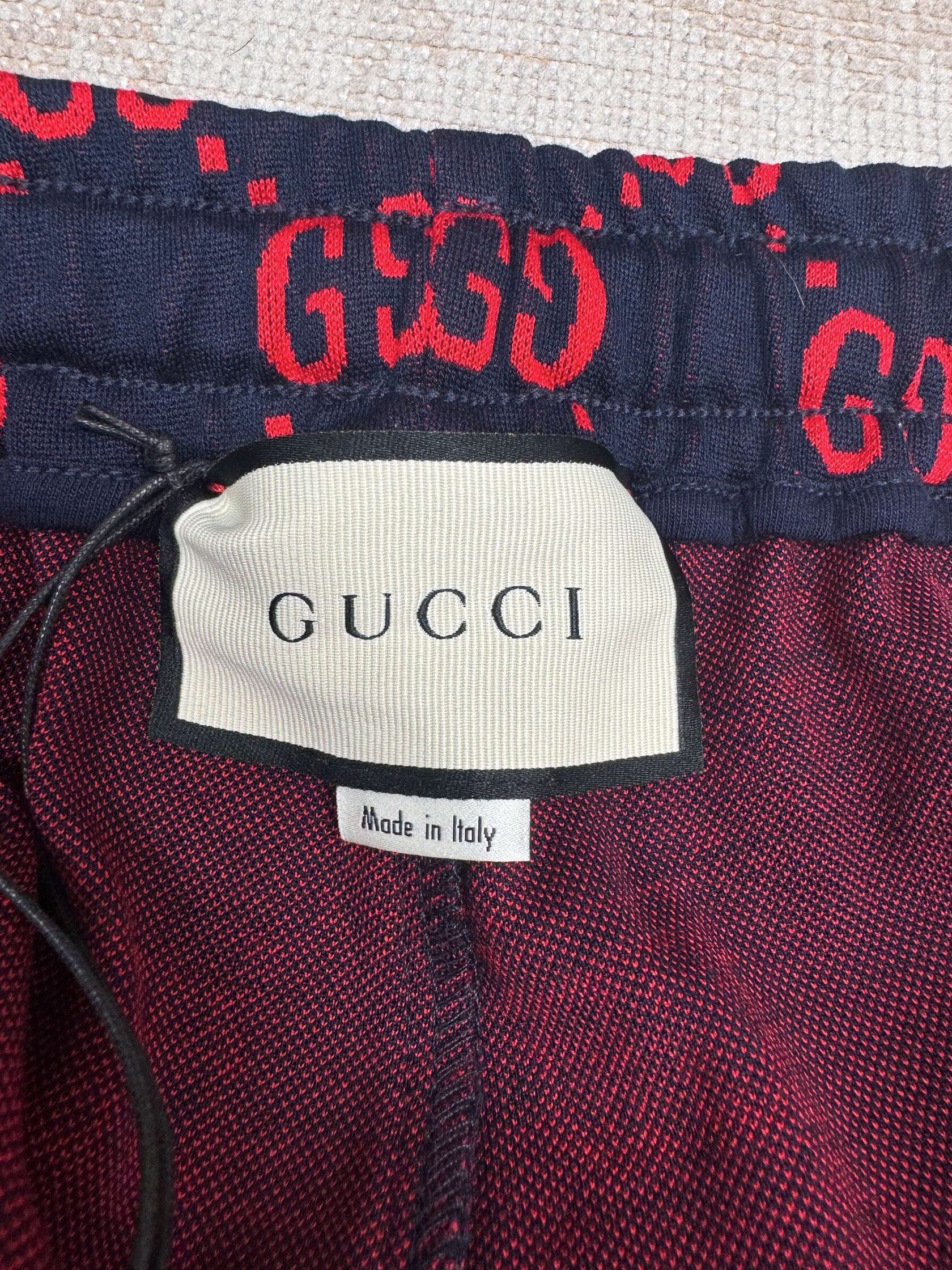 Gucci GG Logo Jacquard Joggers - Navy