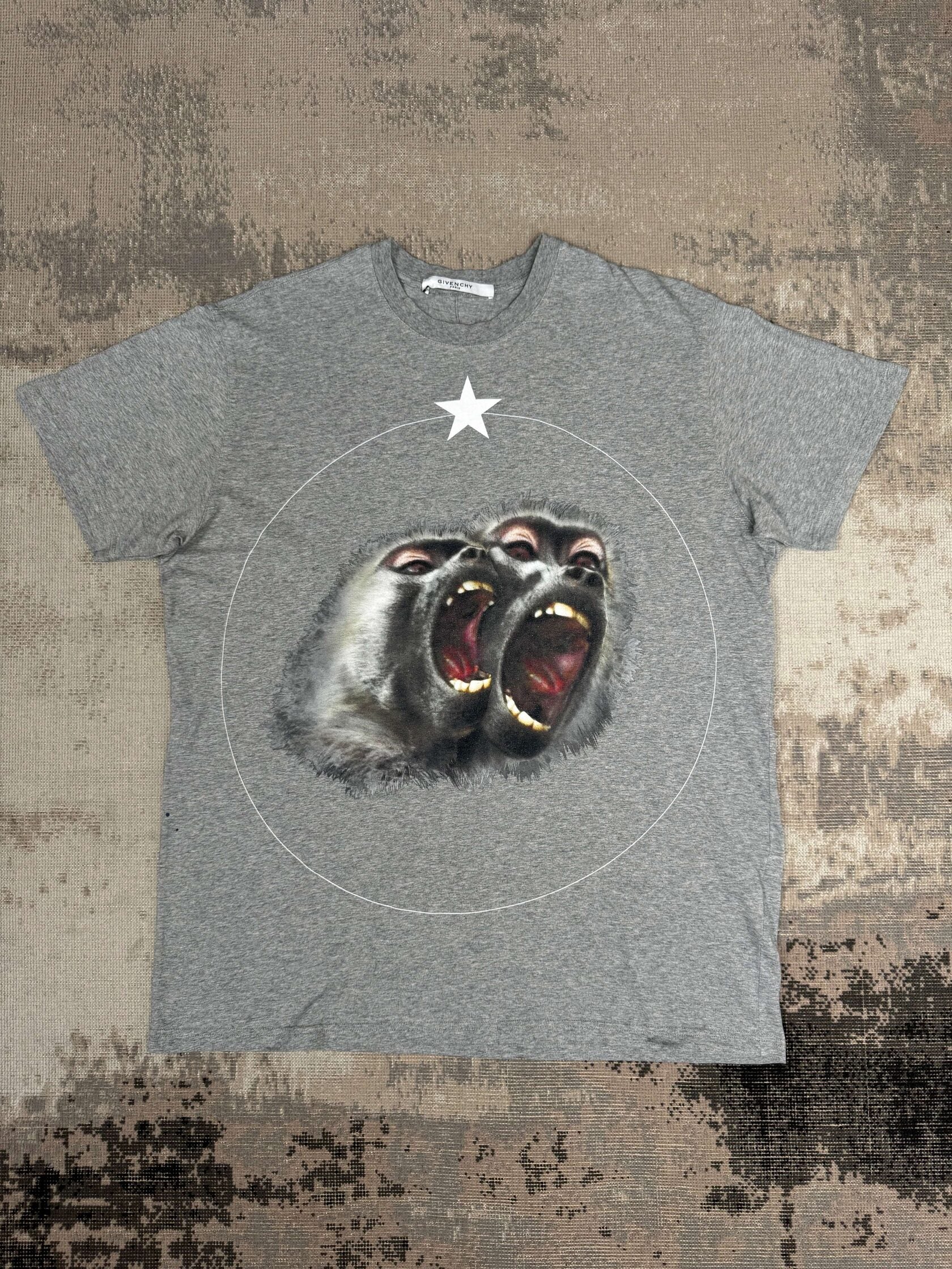 Givenchy Monkey Brothers Colombian Fit T-Shirt - Grey