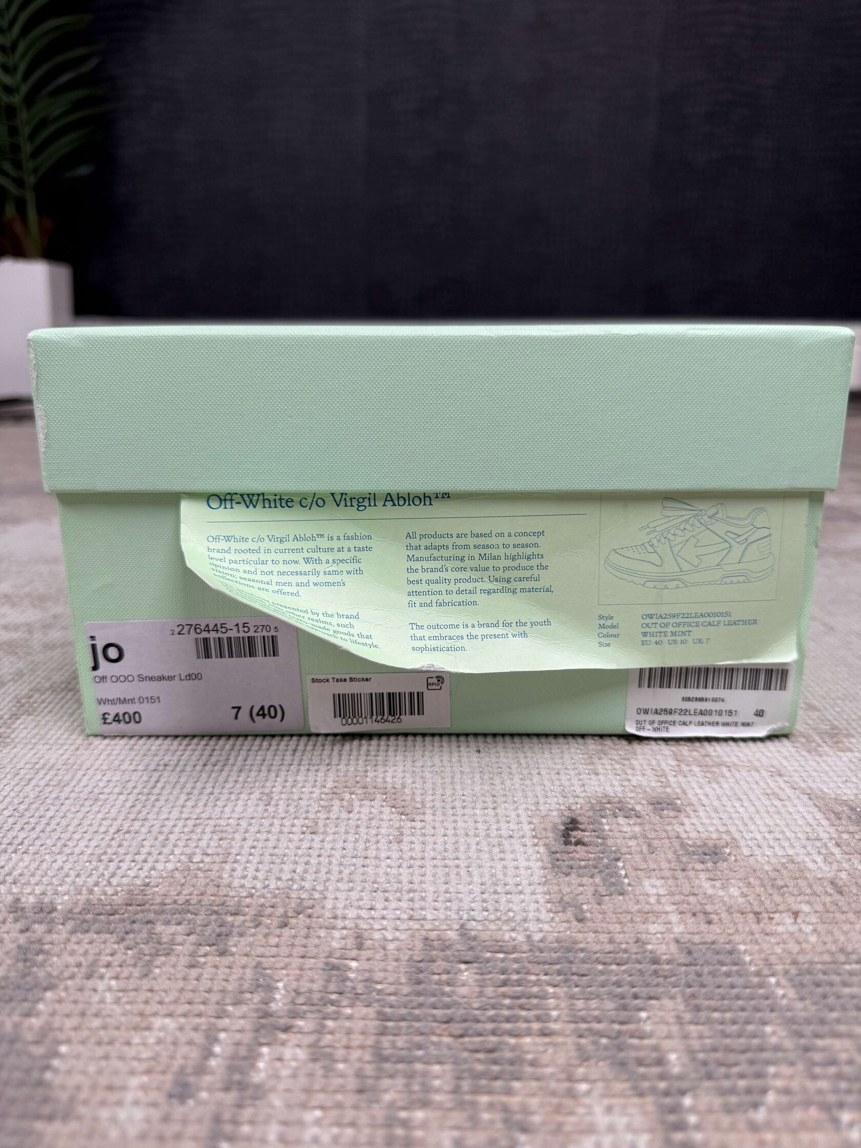 Off-White 'Out of Office' Trainers - White Mint Off-White