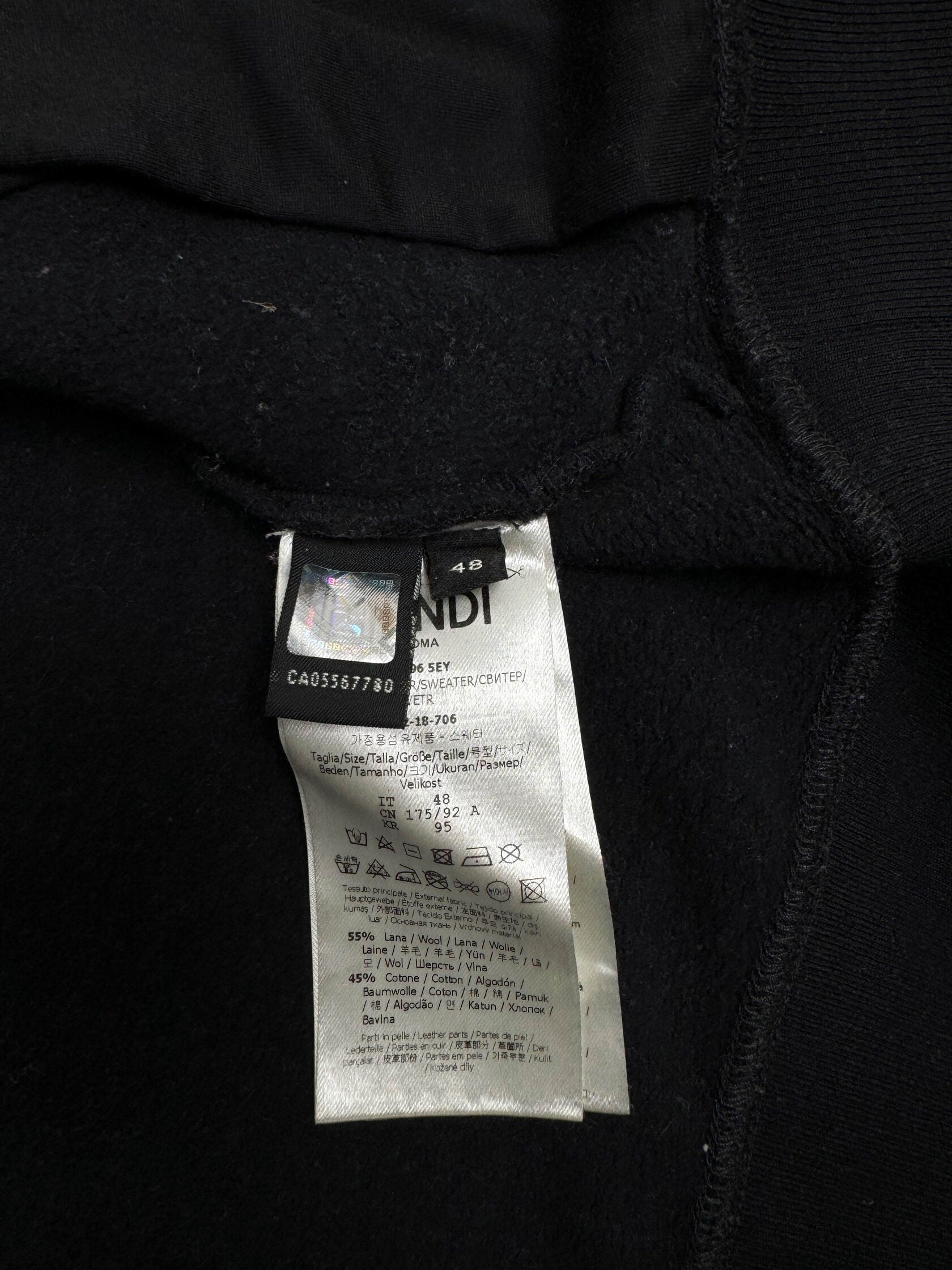 Fendi Monster Eyes Zip-Up Hoodie - Black Fendi