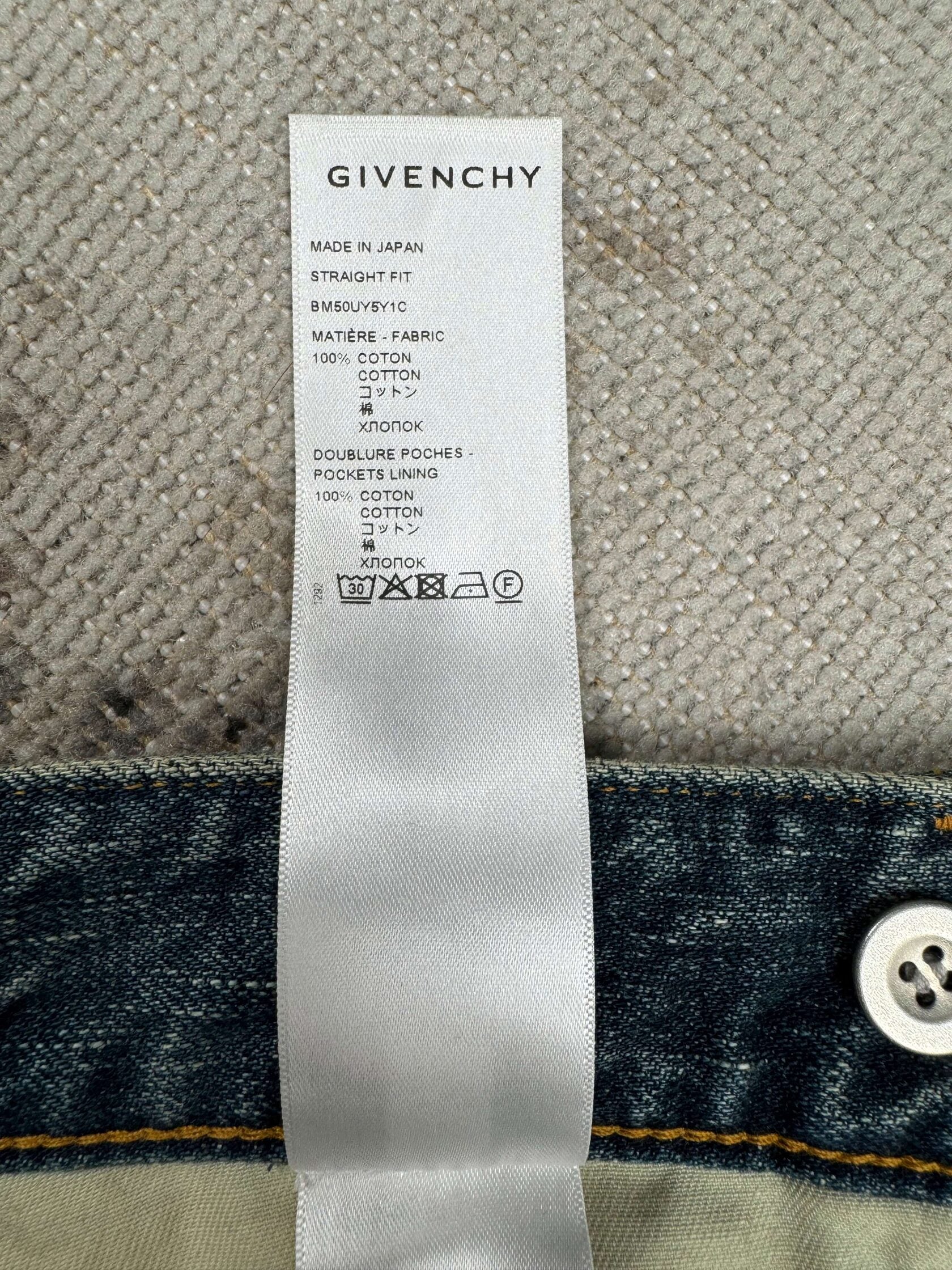 Givenchy Straight Legged Jeans - Washed Denim (Unused) Givenchy