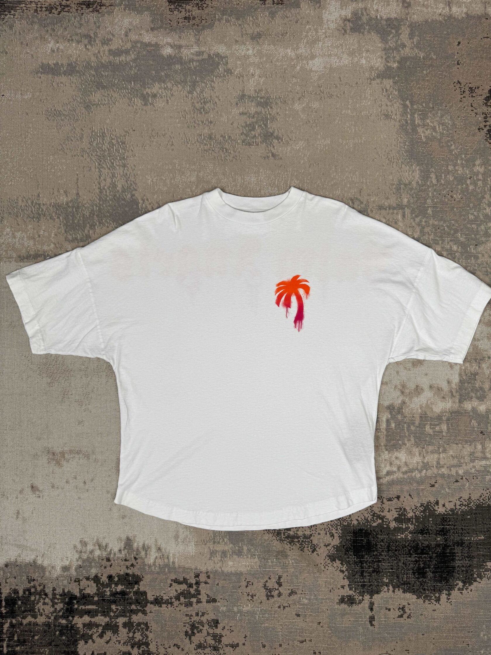 Palm Angels Sprayed Palm T-Shirt - White