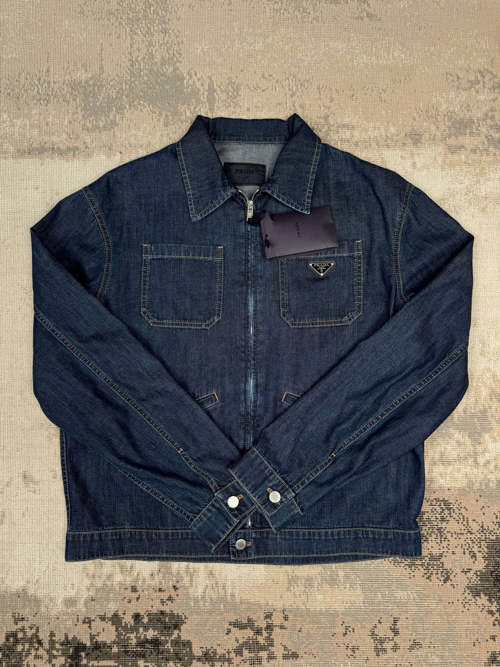 Prada Light Denim Zipper Jacket (Unused) Prada