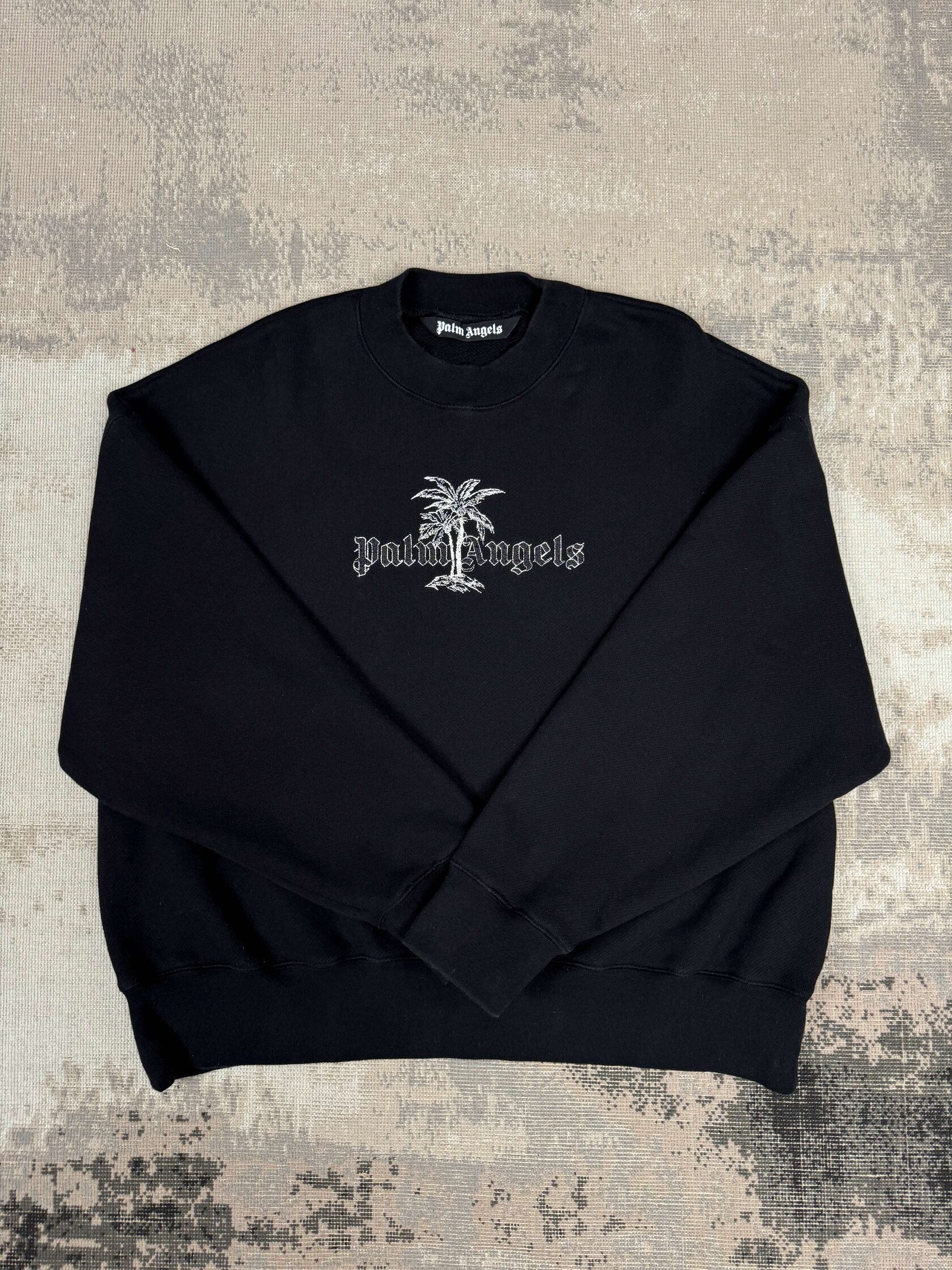 Palm Angels Embroidered Palm Sweatshirt - Black Palm Angels