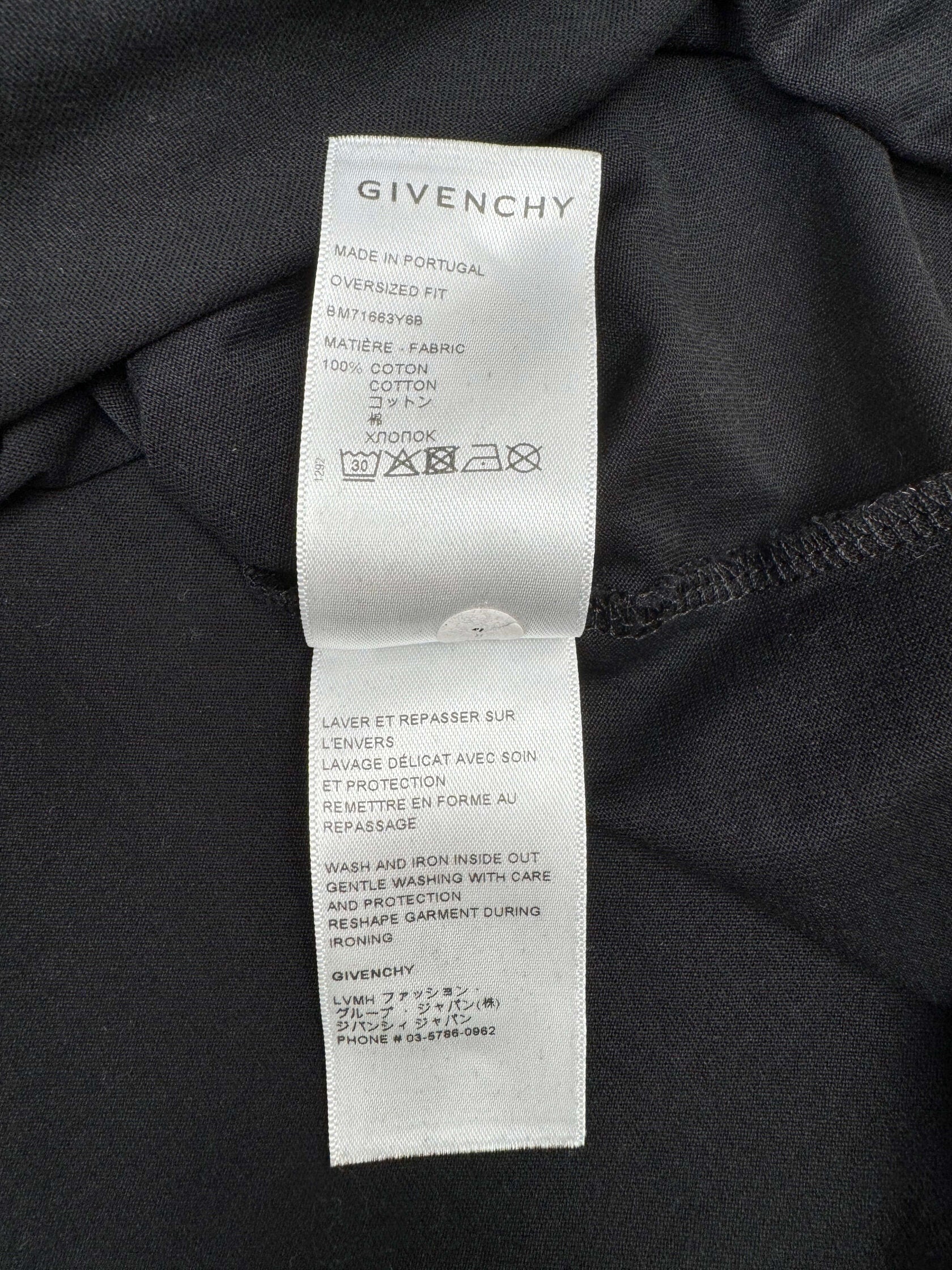 Givenchy Oversized Gothic Print T-Shirt - Black (Unused) Givenchy