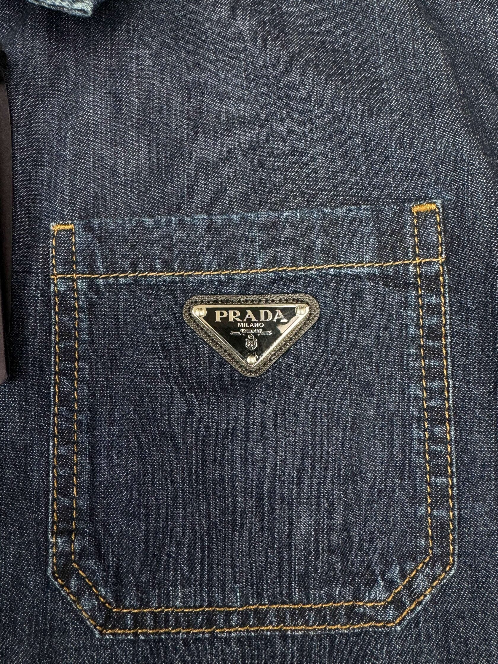 Prada Light Denim Zipper Jacket (Unused) Prada