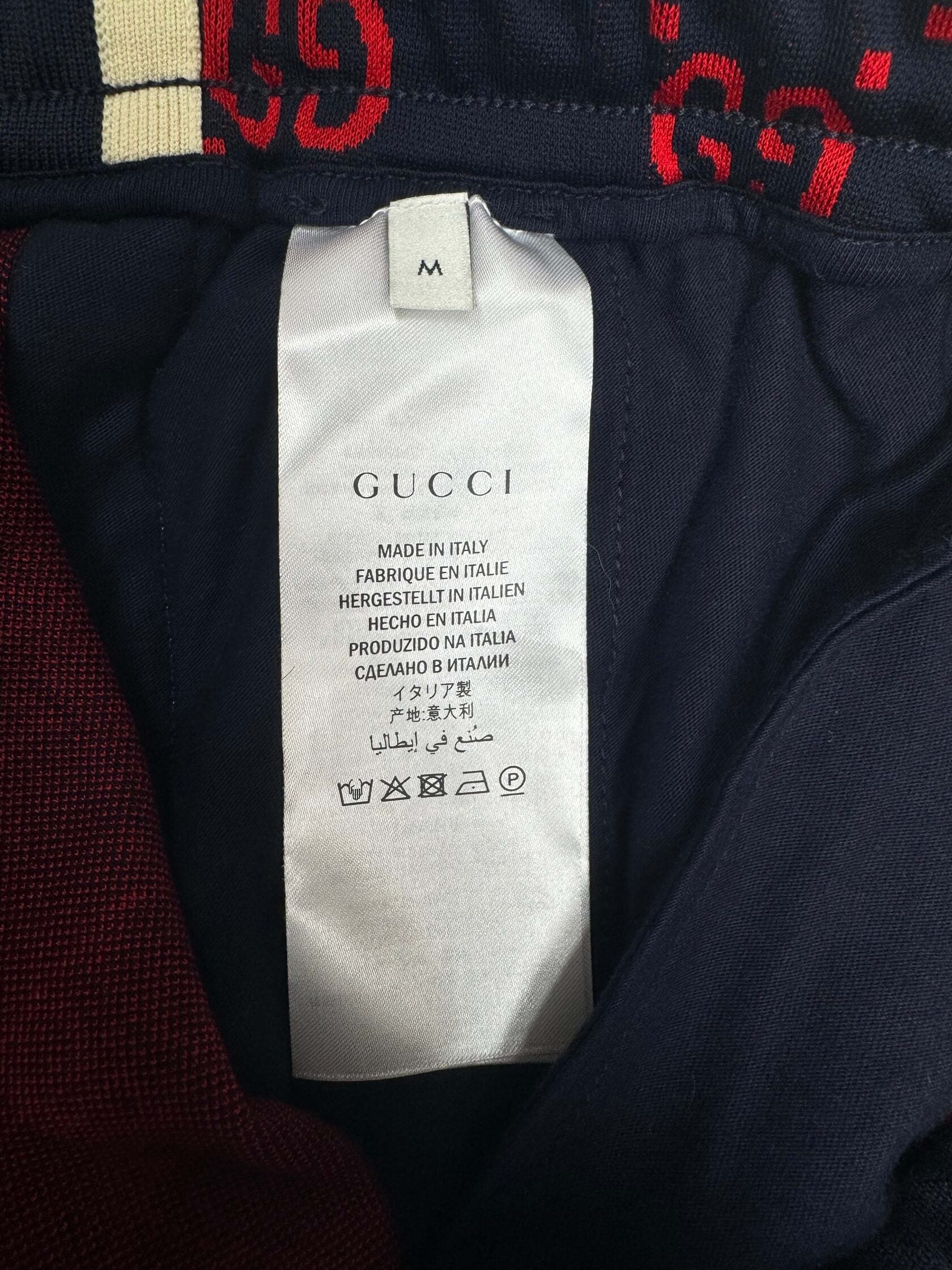 Gucci GG Logo Jacquard Joggers - Navy