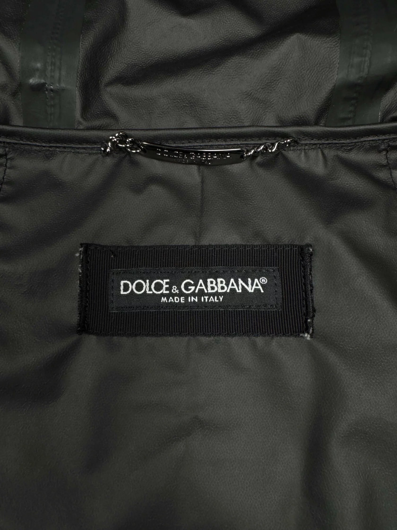 Dolce & Gabbana Plaque Rain Jacket - Black