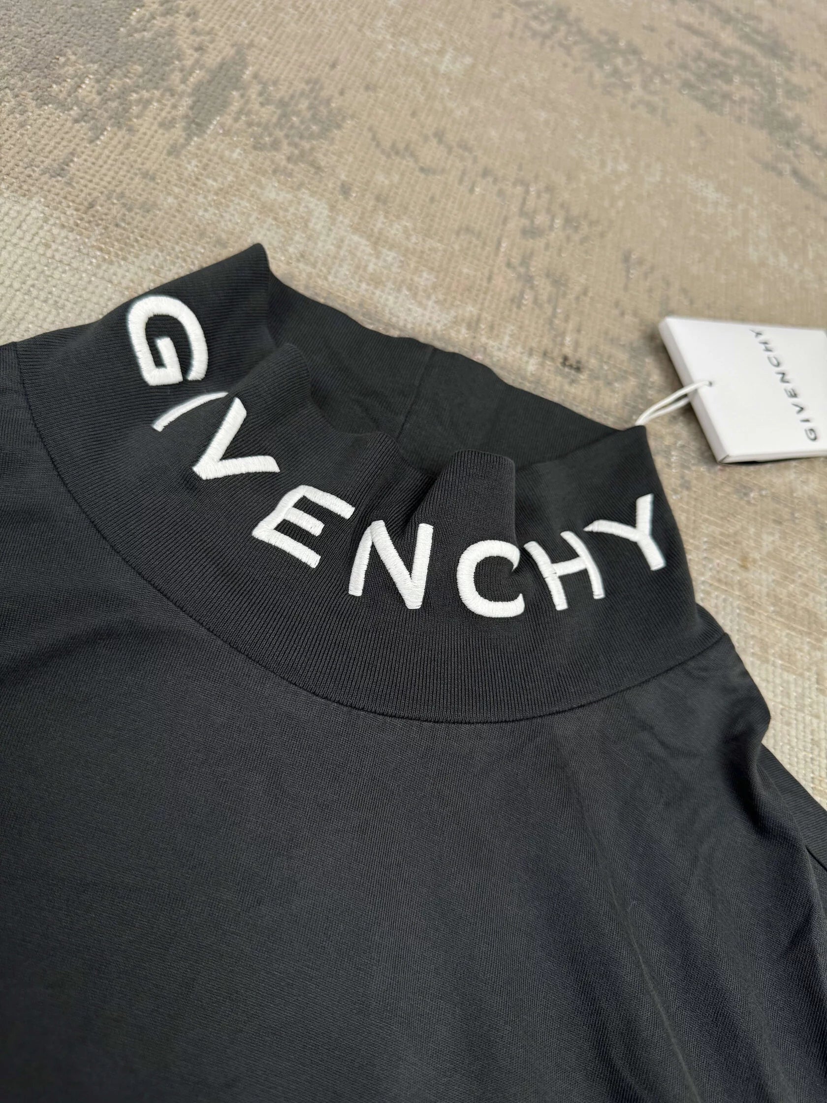 Givenchy Embroidered Cotton Turtleneck - Grey (Unused)