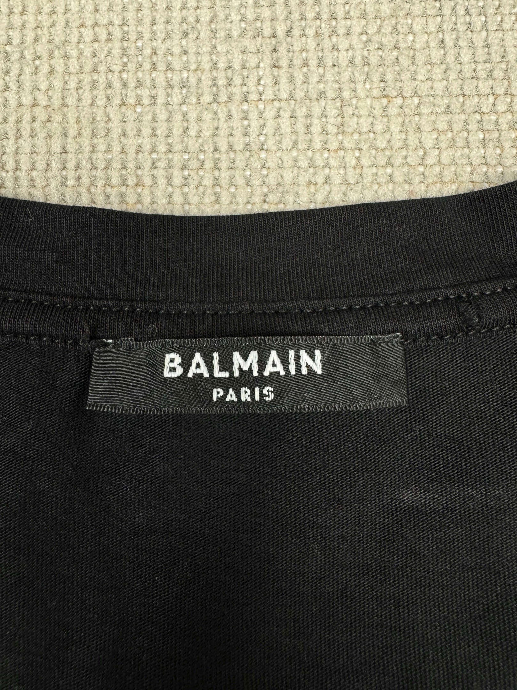 Balmain Tape Sleeve Trim Shirt - Black