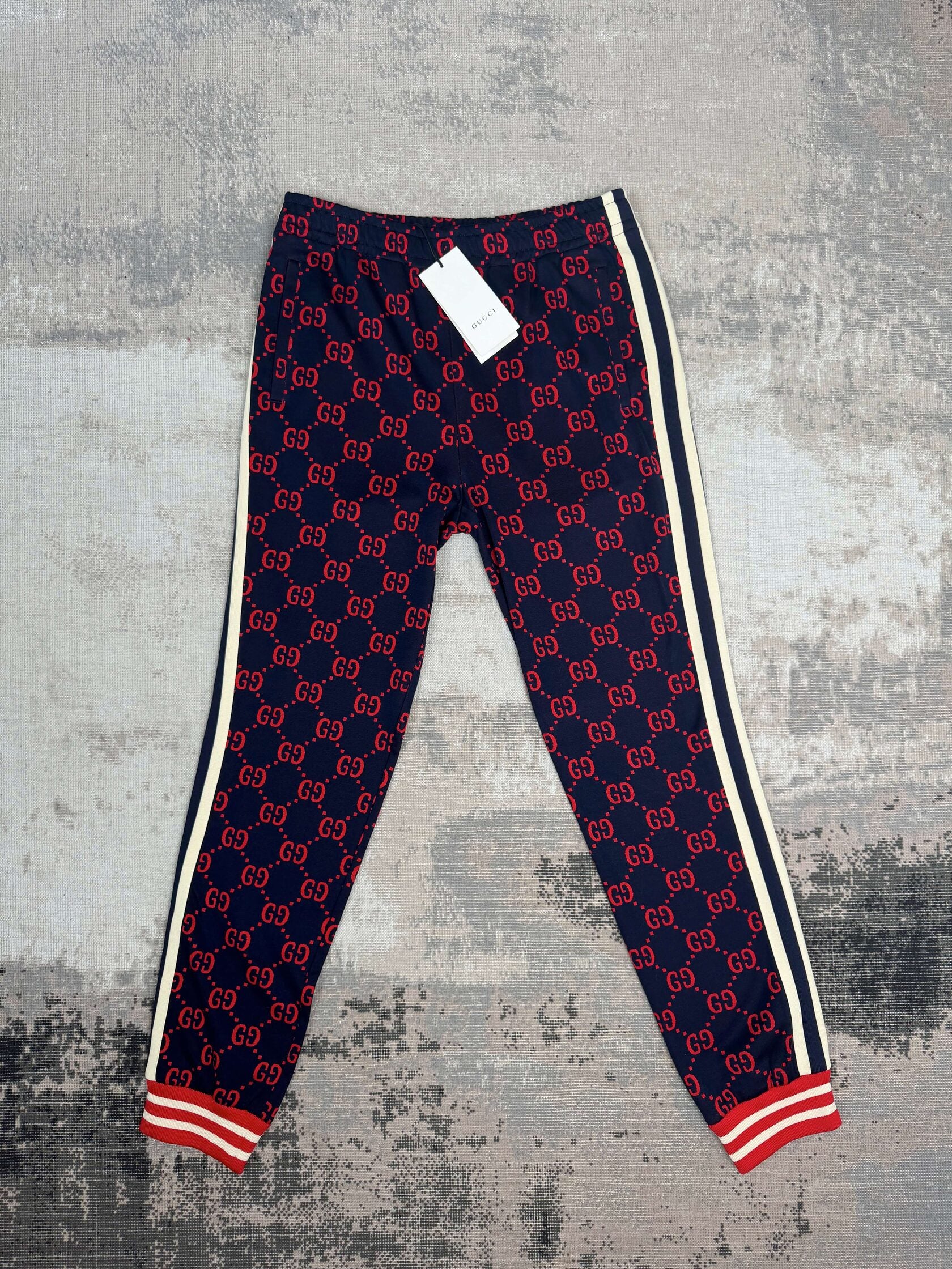 Gucci GG Logo Jacquard Joggers - Navy