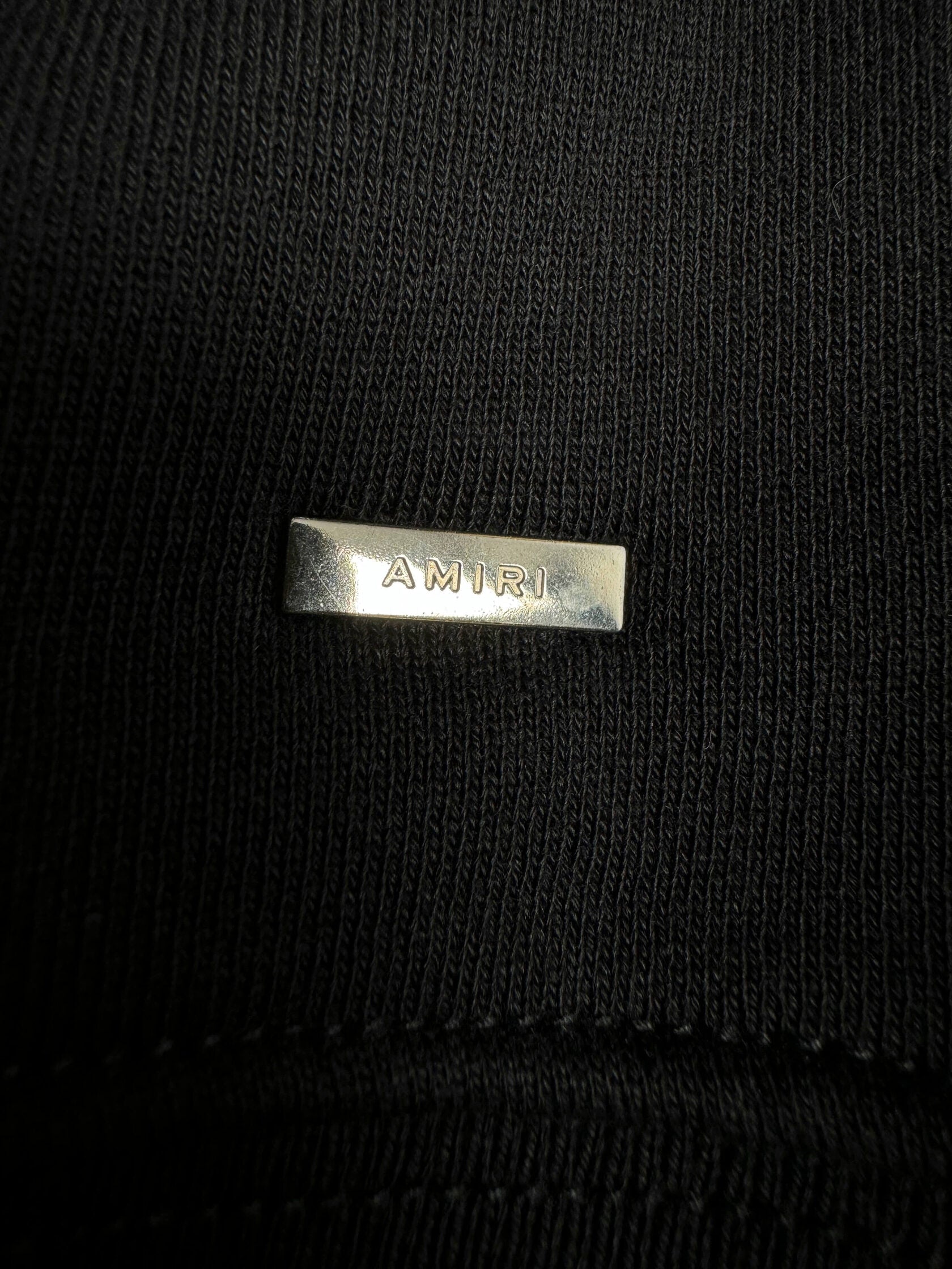 Amiri Scarf Trimmed Logo Printed Hoodie - Black (Unused) Amiri