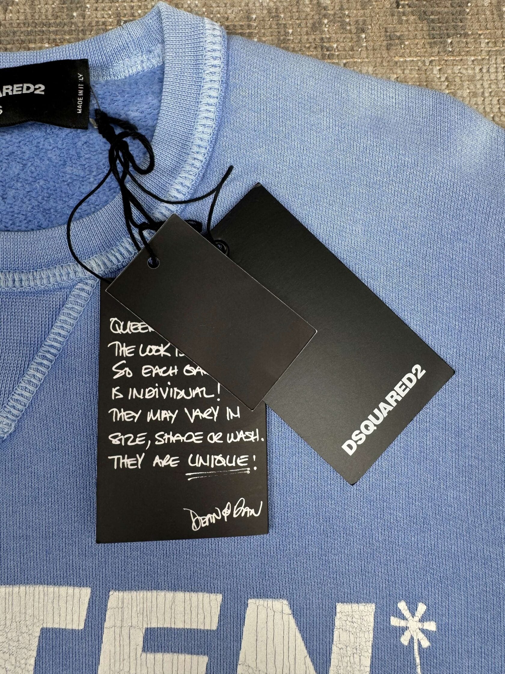 Dsquared2 Caten California Logo Sweatshirt - Baby Blue (Unused) Dsquared2