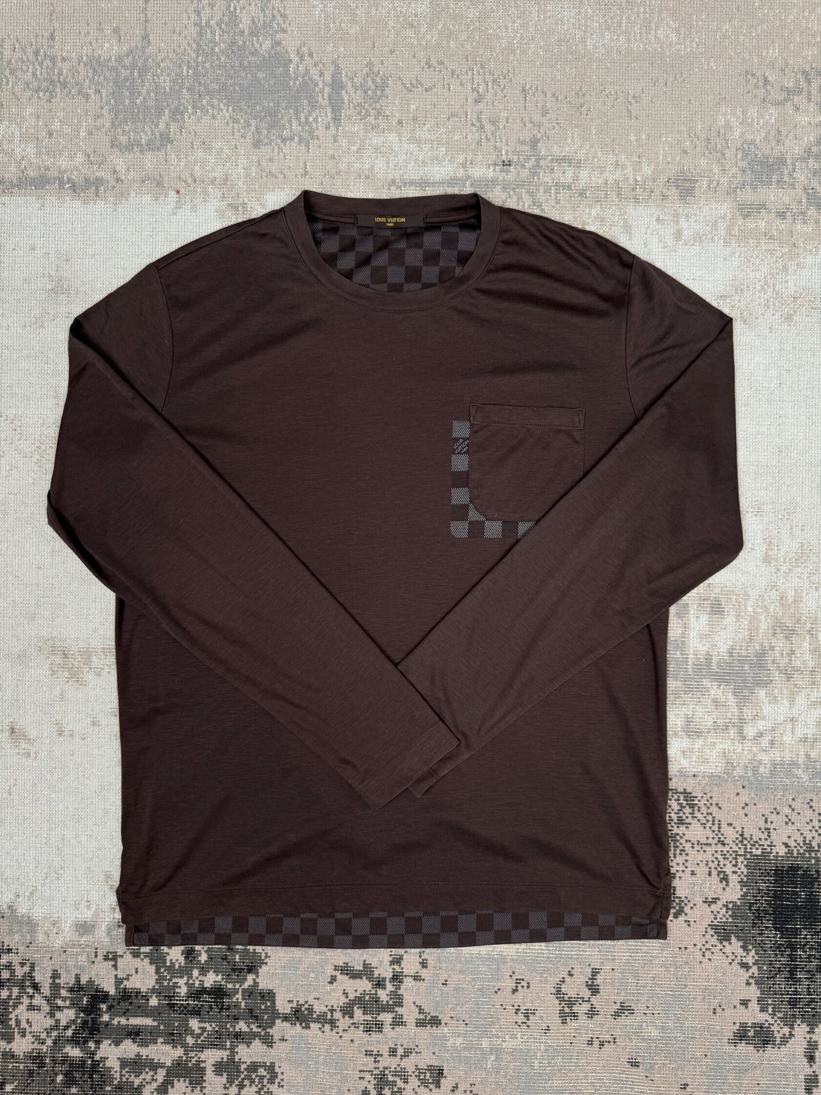 Louis Vuitton Damier Long Sleeved T-Shirt - Brown