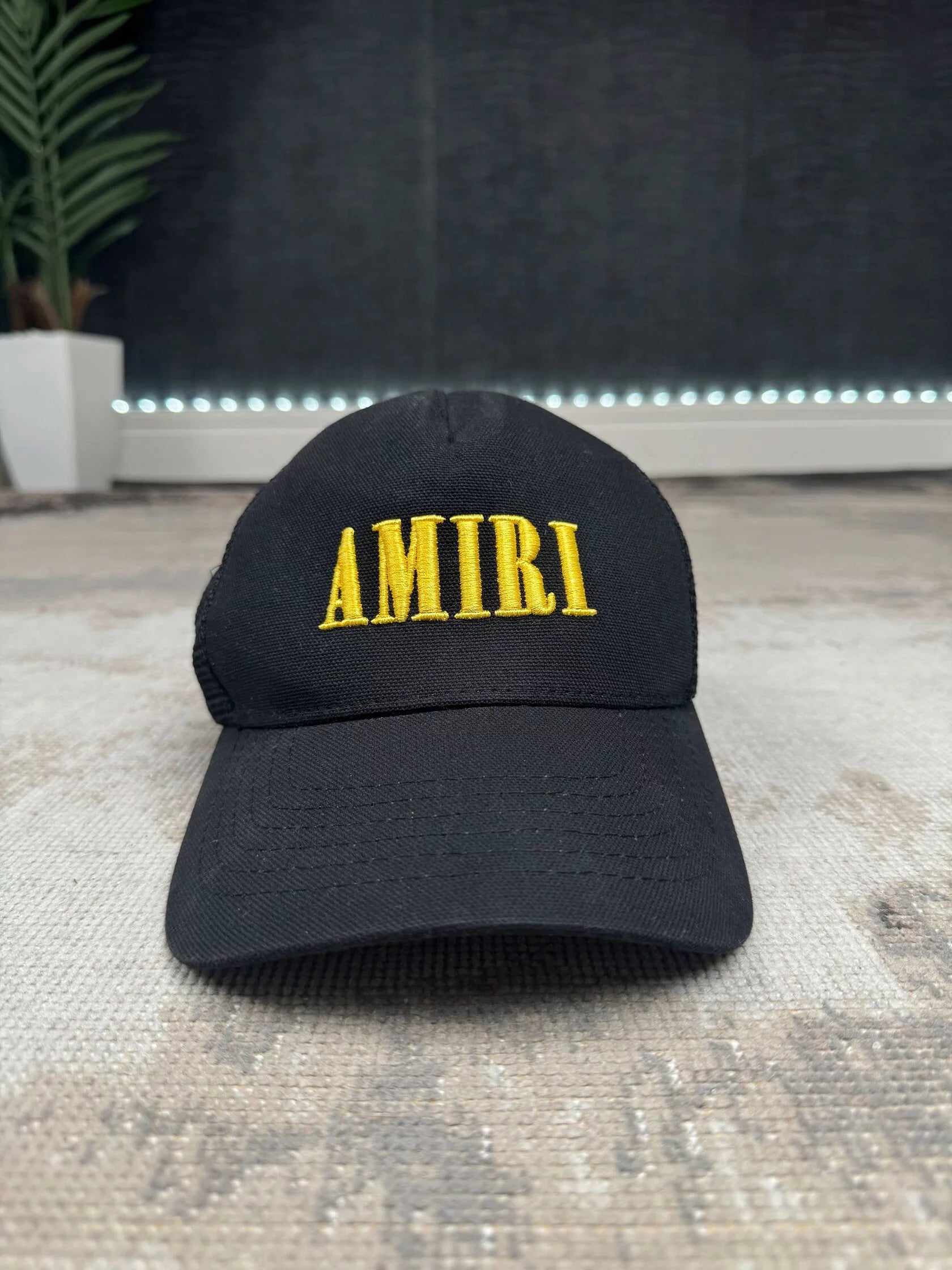 Amiri Logo Trucker Hat - Black