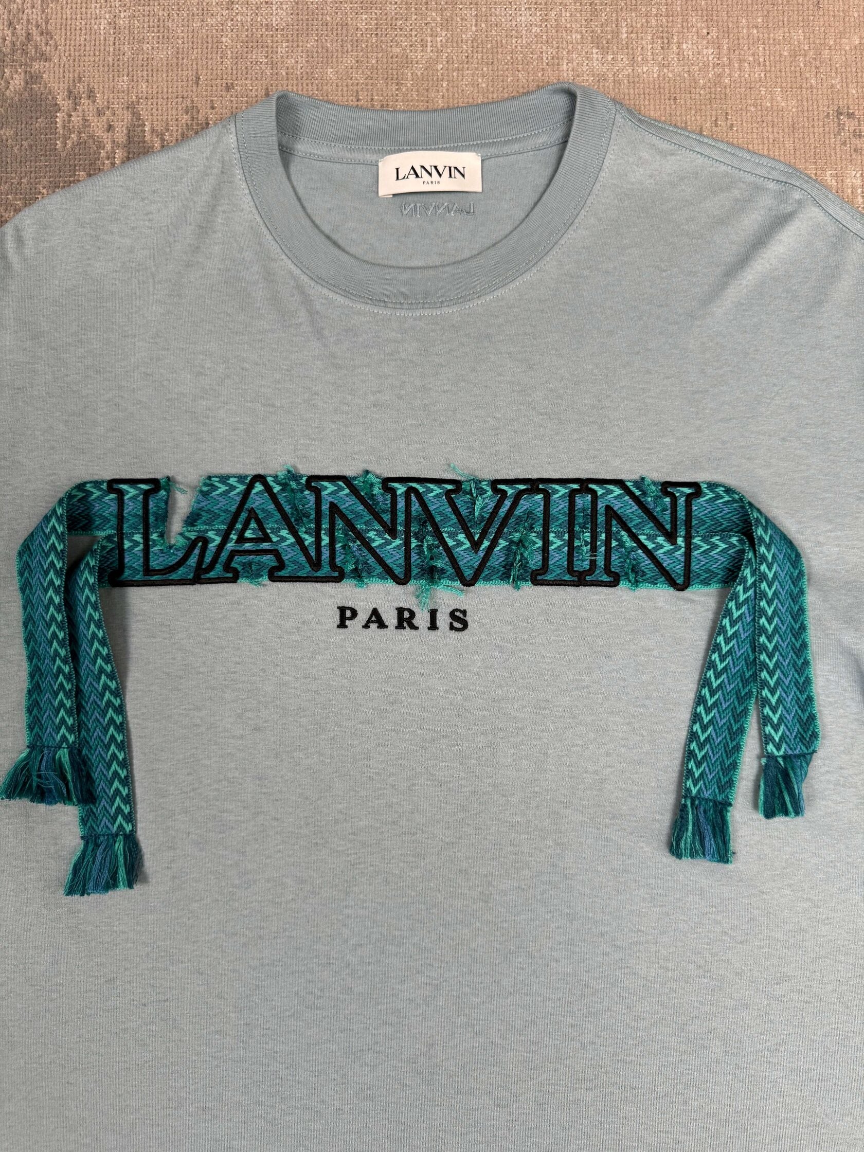 Lanvin Curb Lace Oversized T-Shirt - Blue Lanvin
