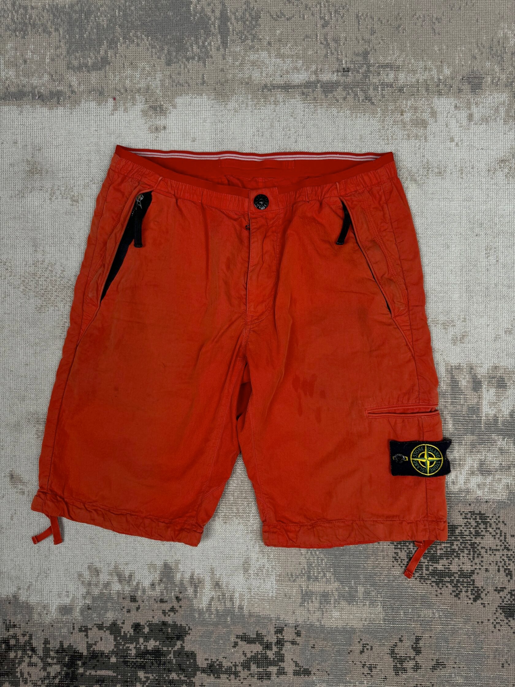 Stone Island Cargo Shorts - Orange