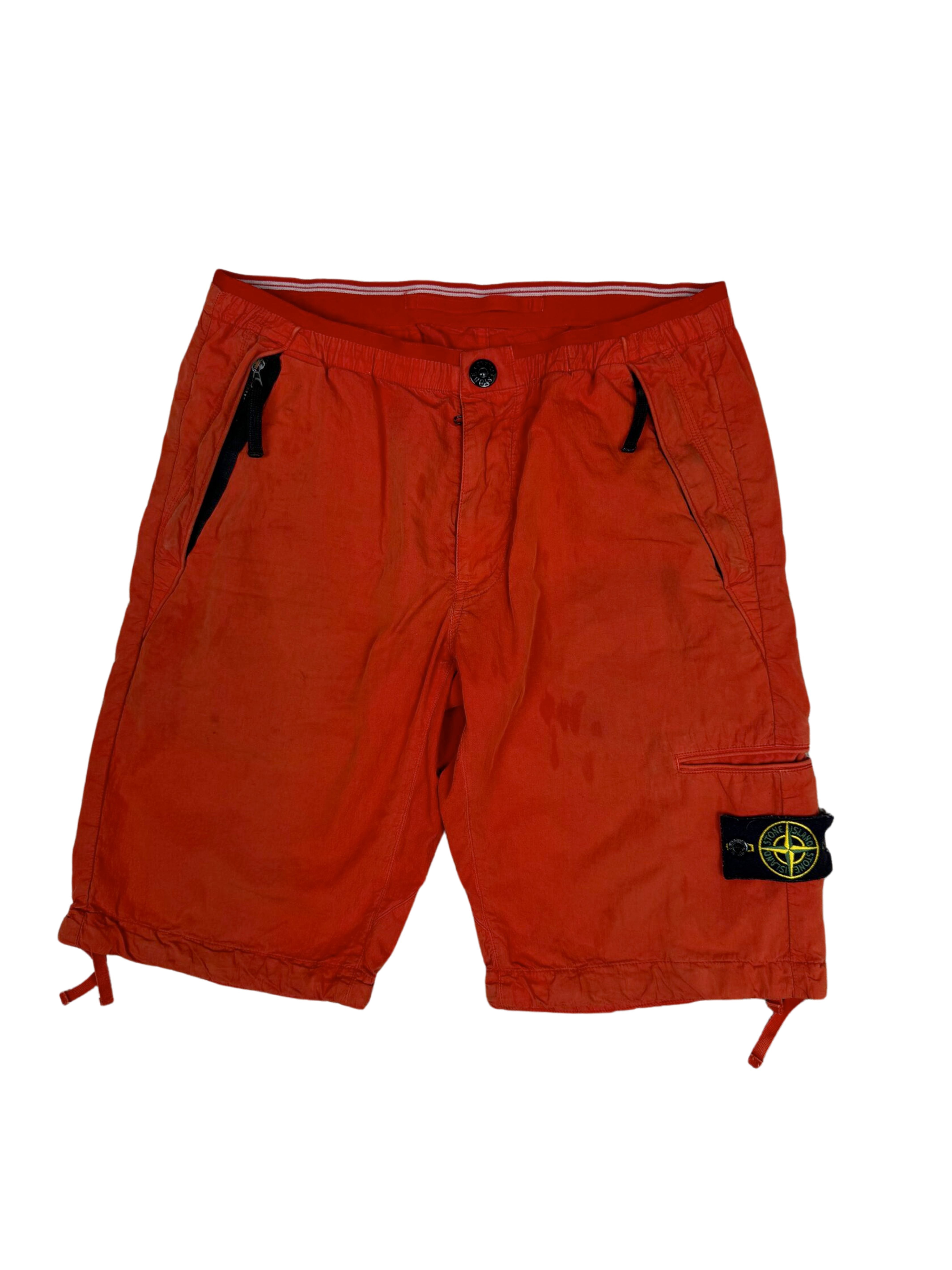 Stone Island Cargo Shorts - Orange
