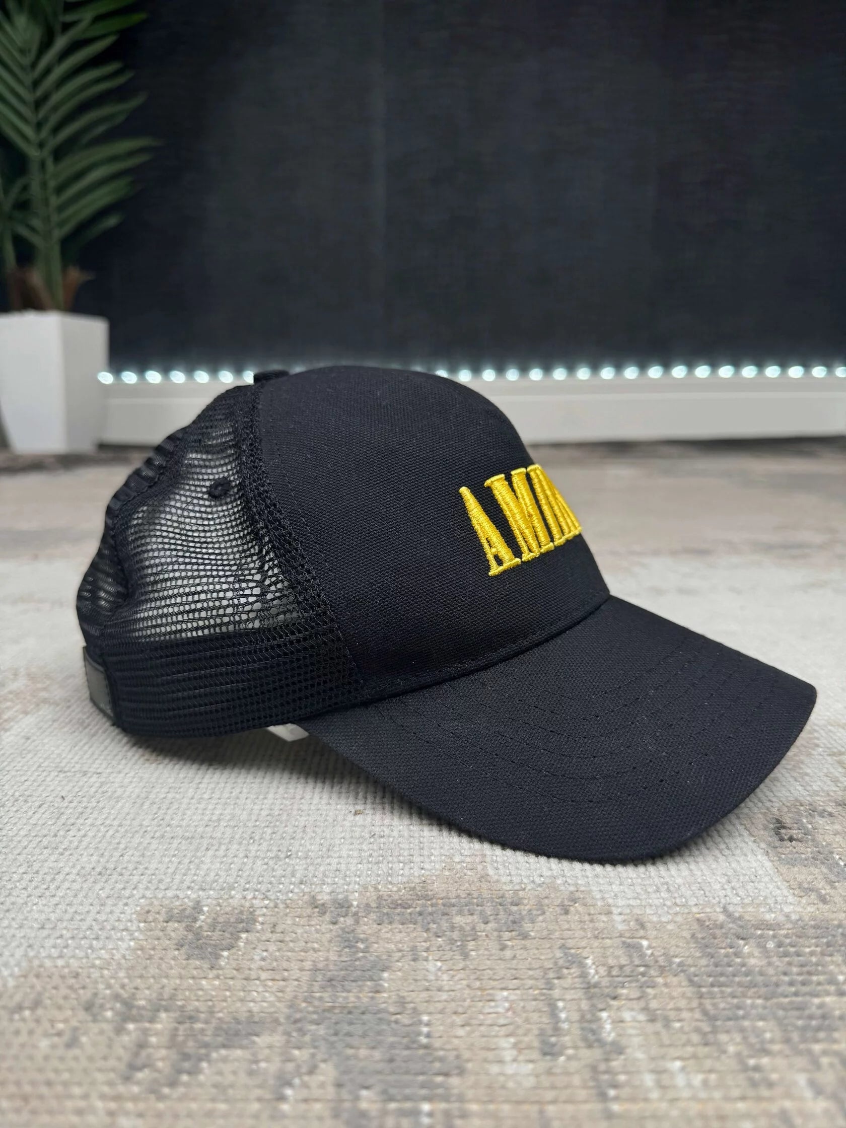 Amiri Logo Trucker Hat - Black