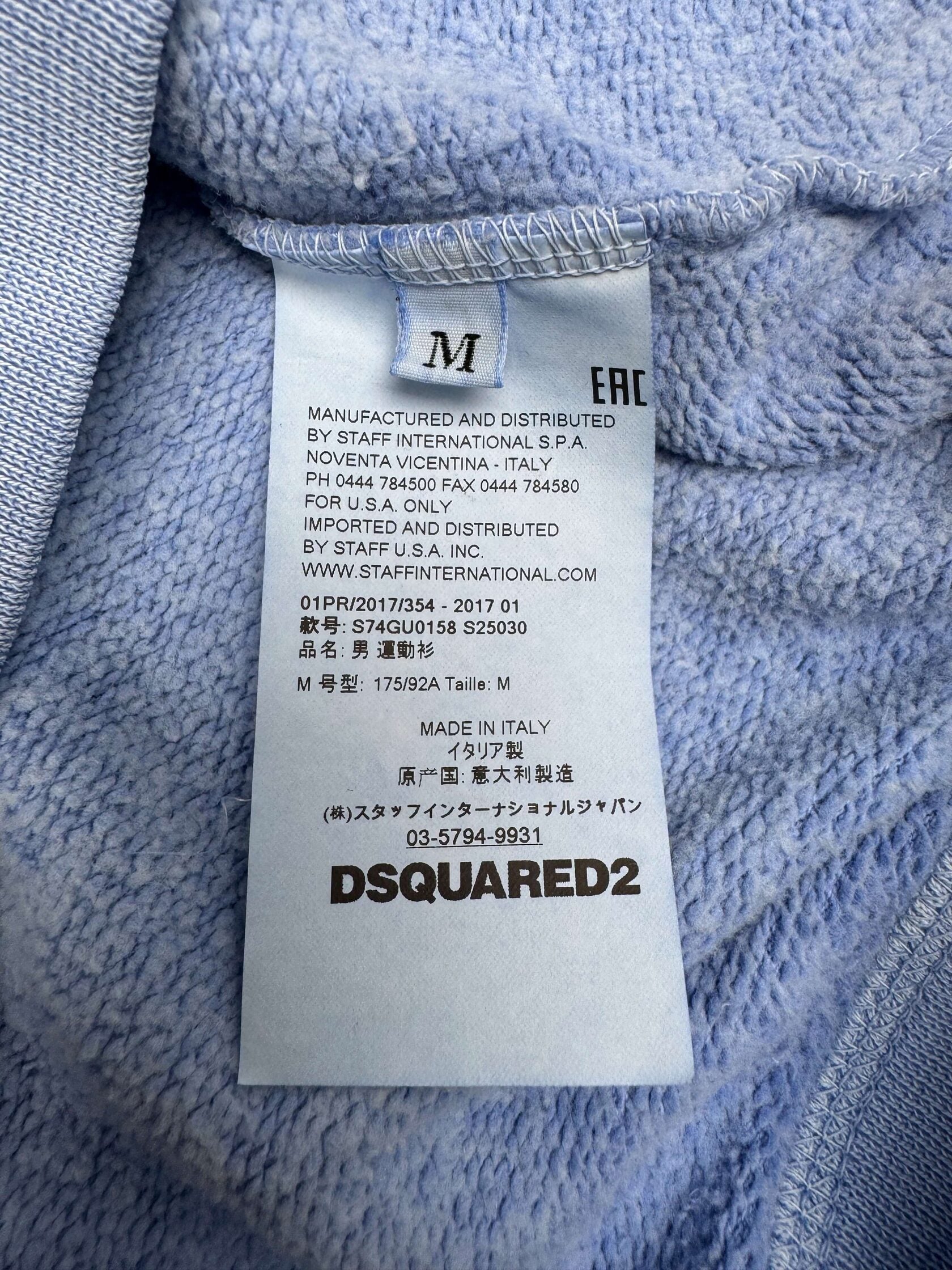 Dsquared2 Caten California Logo Sweatshirt - Baby Blue (Unused) Dsquared2