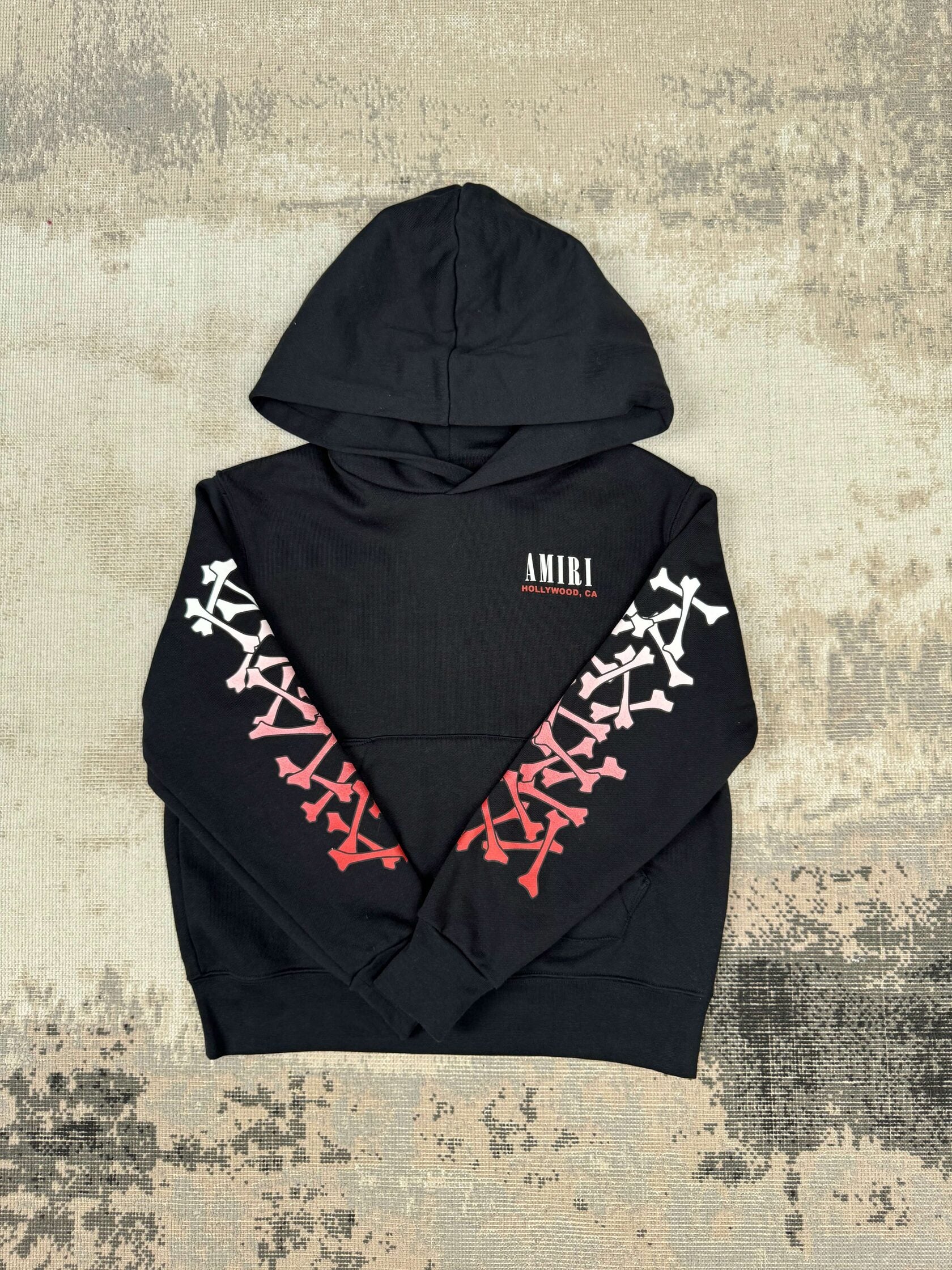 KIDS - Amiri Bones Logo Printed Hoodie - Black