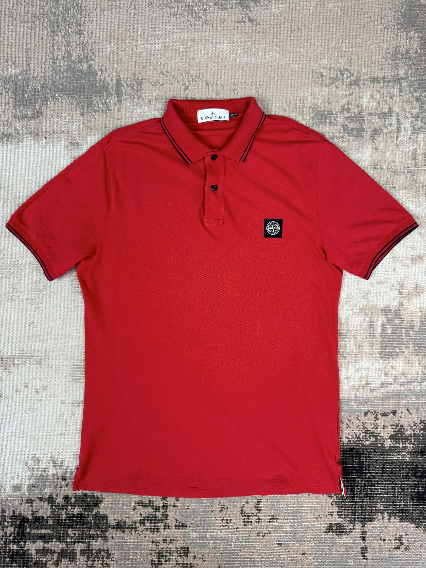 Stone Island Compass Polo Shirt - Red Stone Island