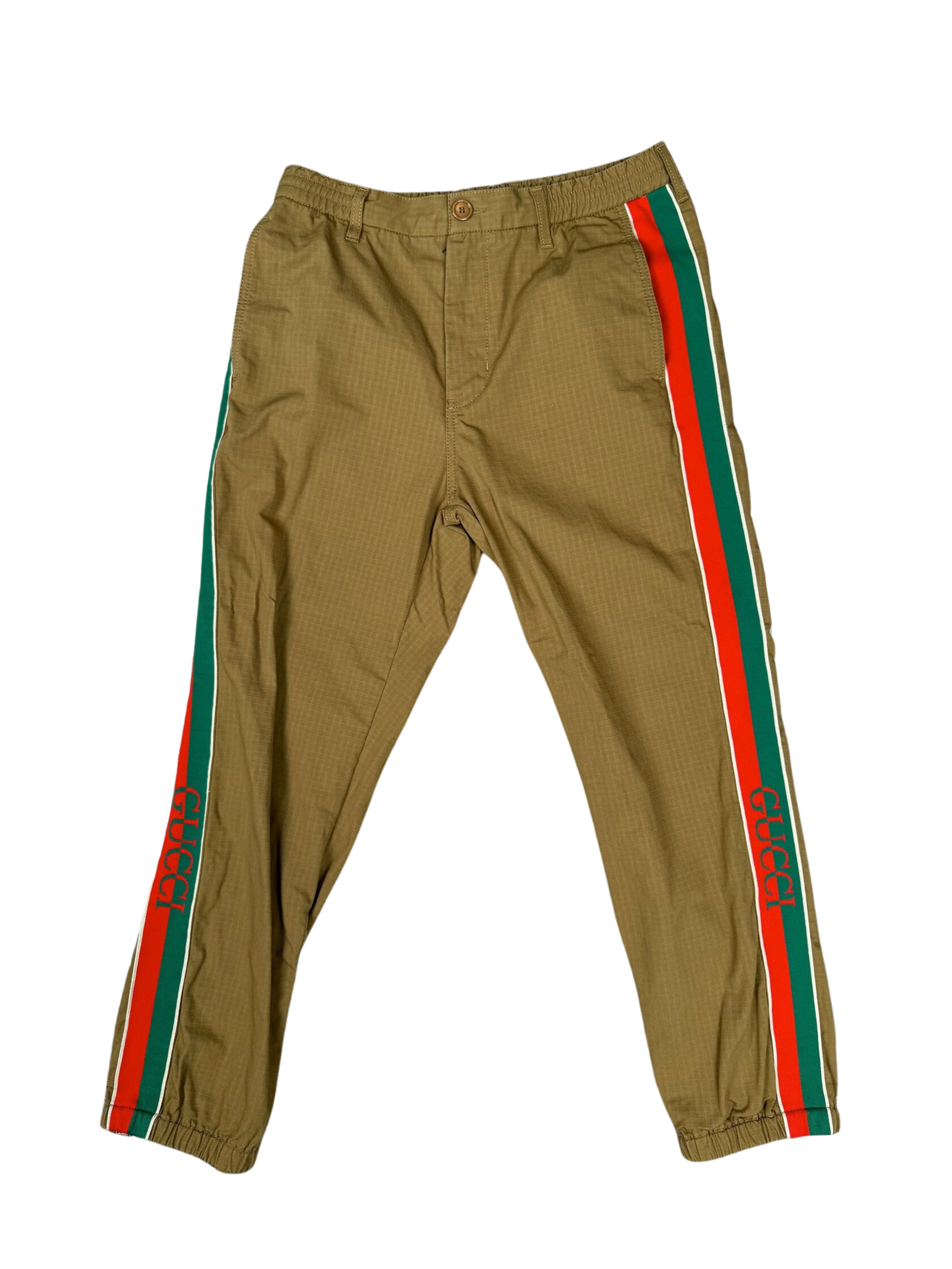Gucci Stripe Logo Trousers - Neutral