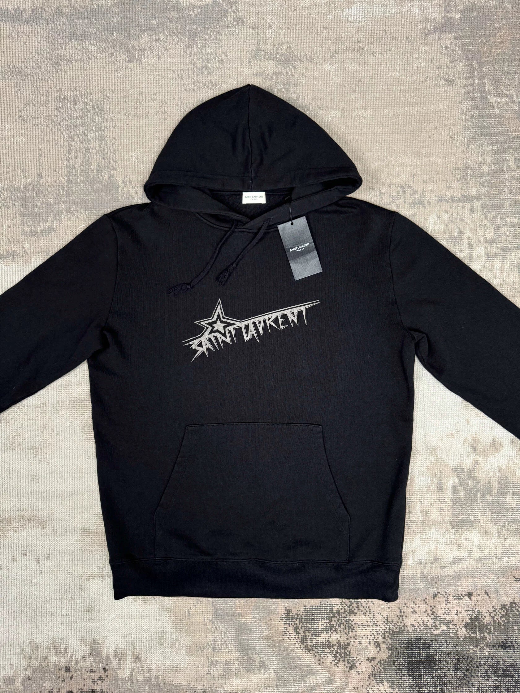 Saint Laurent Star Logo Hoodie Black Unused