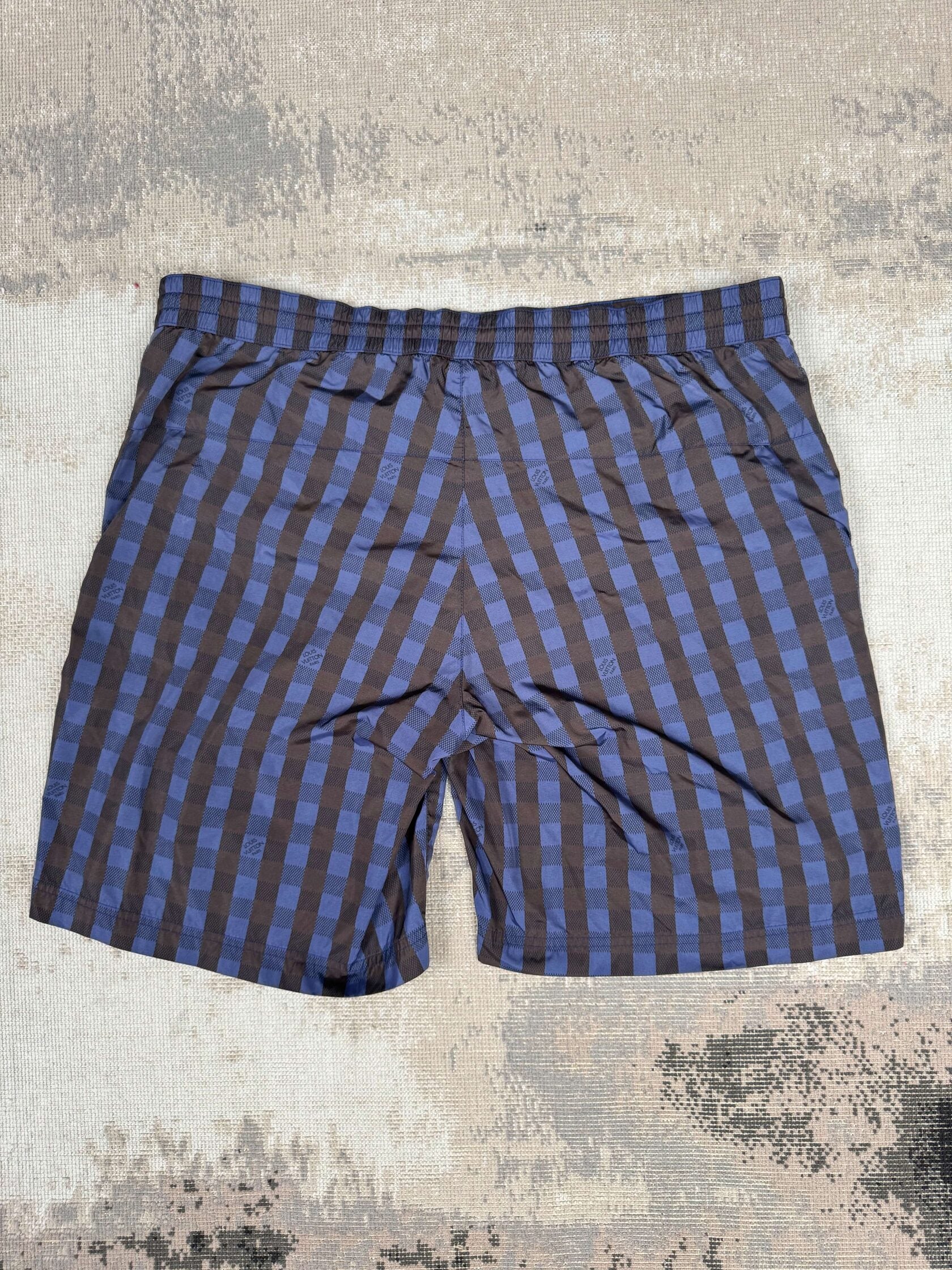 Louis Vuitton Damier Swim Shorts - Navy/Brown