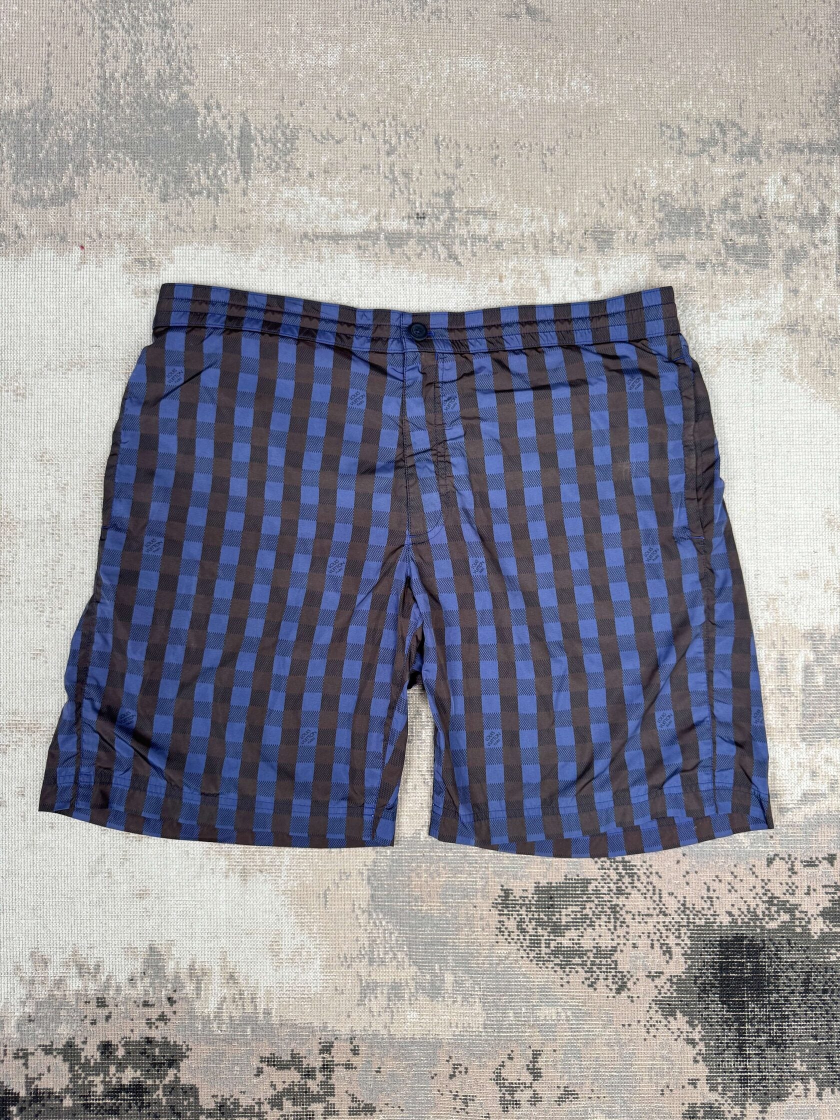 Louis Vuitton Damier Swim Shorts - Navy/Brown