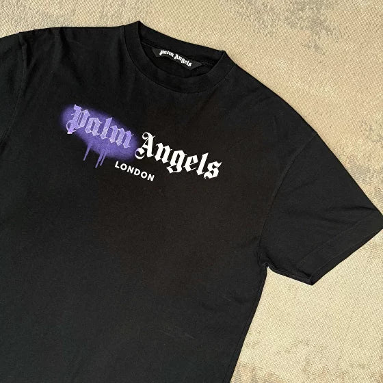 Palm Angels Spray London T-Shirt - Black