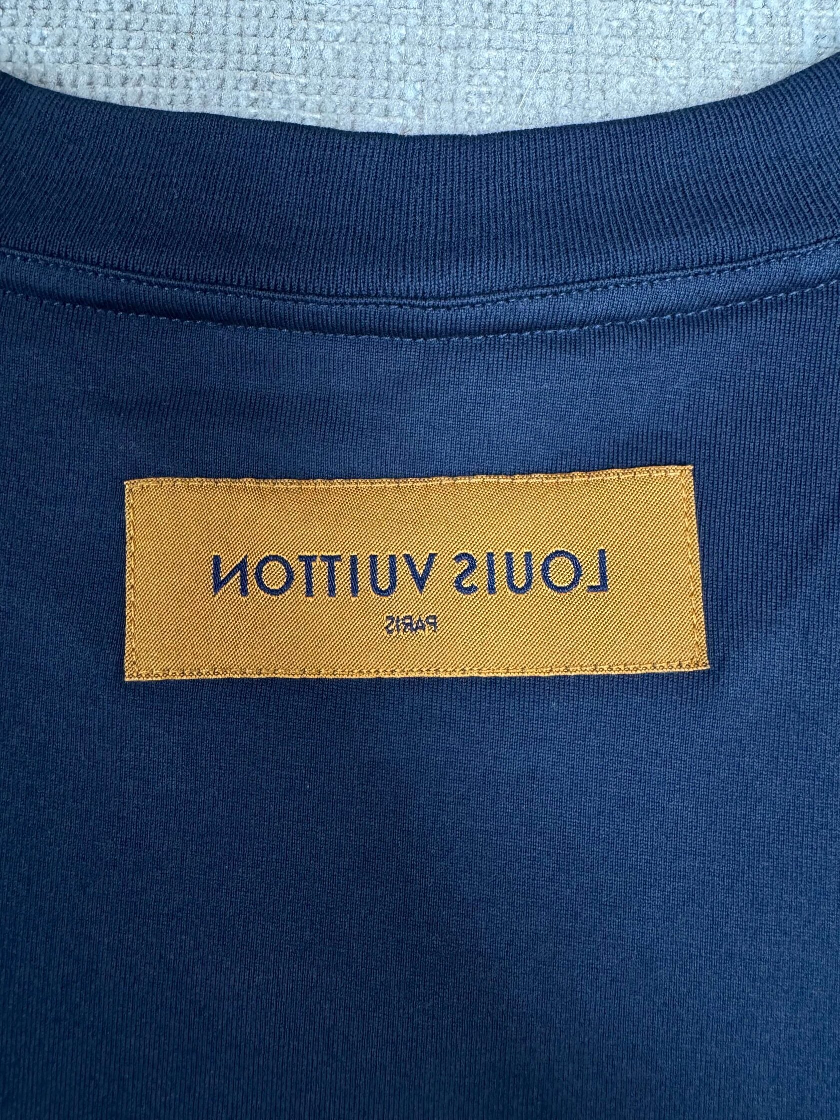 Louis Vuitton Embossed T-Shirt - Navy Louis Vuitton