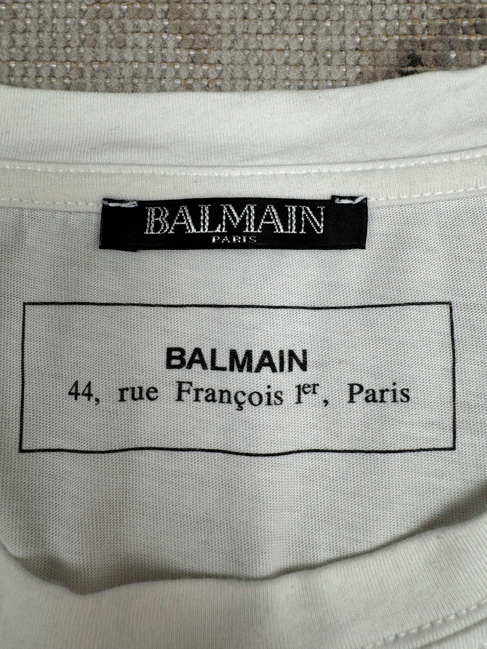 Balmain Holographic Iridescent T-Shirt - White Balmain