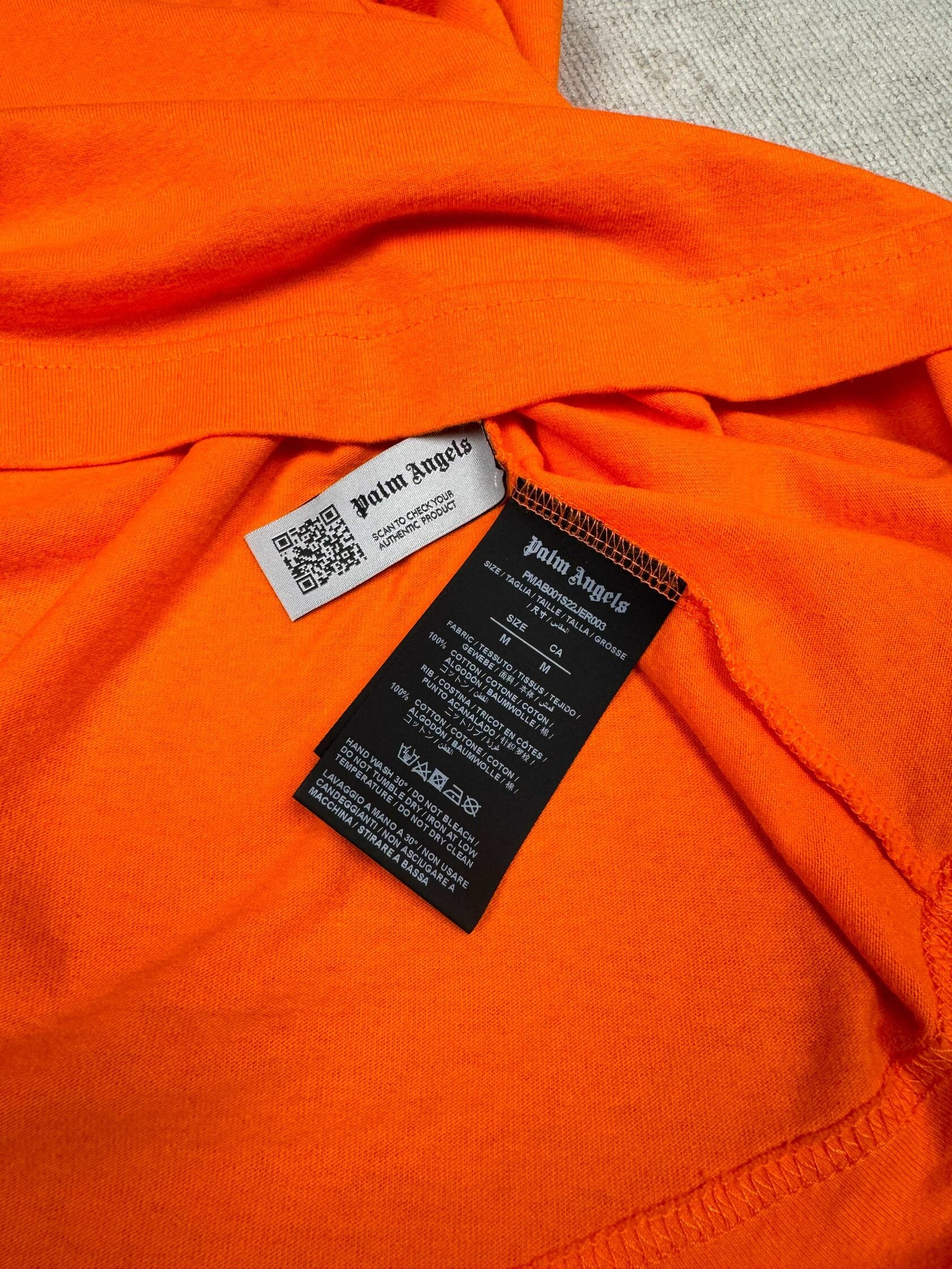 Palm Angels Logo Long Sleeve T-Shirt - Orange